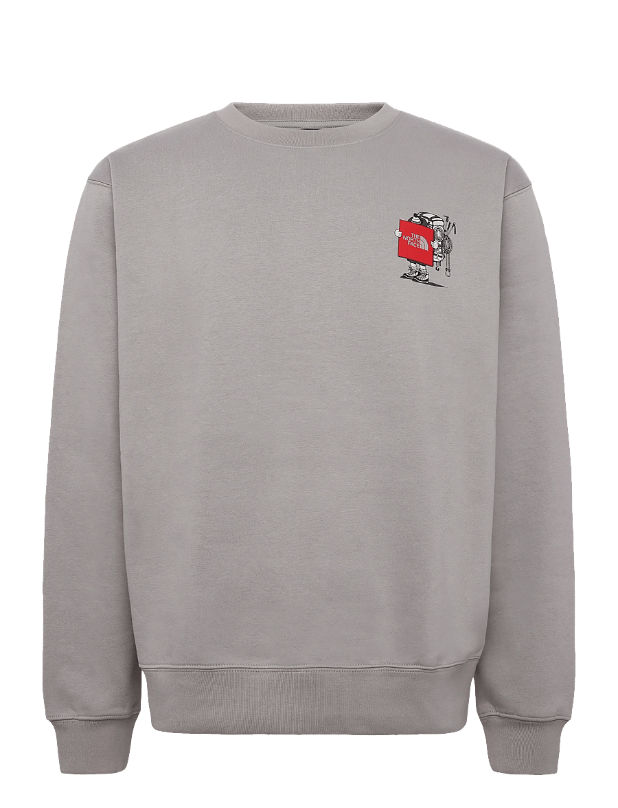 The North Face - U GEAR UP GET OUT RLX CREW-GRAPHIC - alussärgid - stone slab - 1