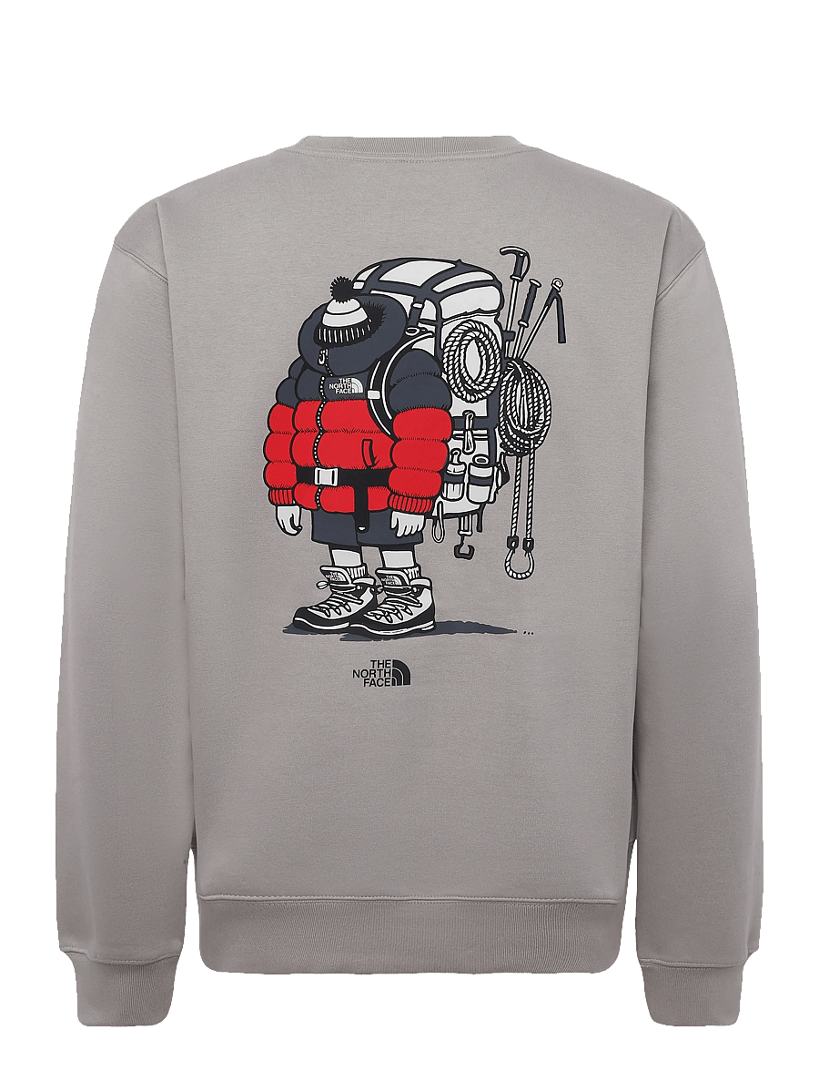 The North Face - U GEAR UP GET OUT RLX CREW-GRAPHIC - alussärgid - stone slab - 2