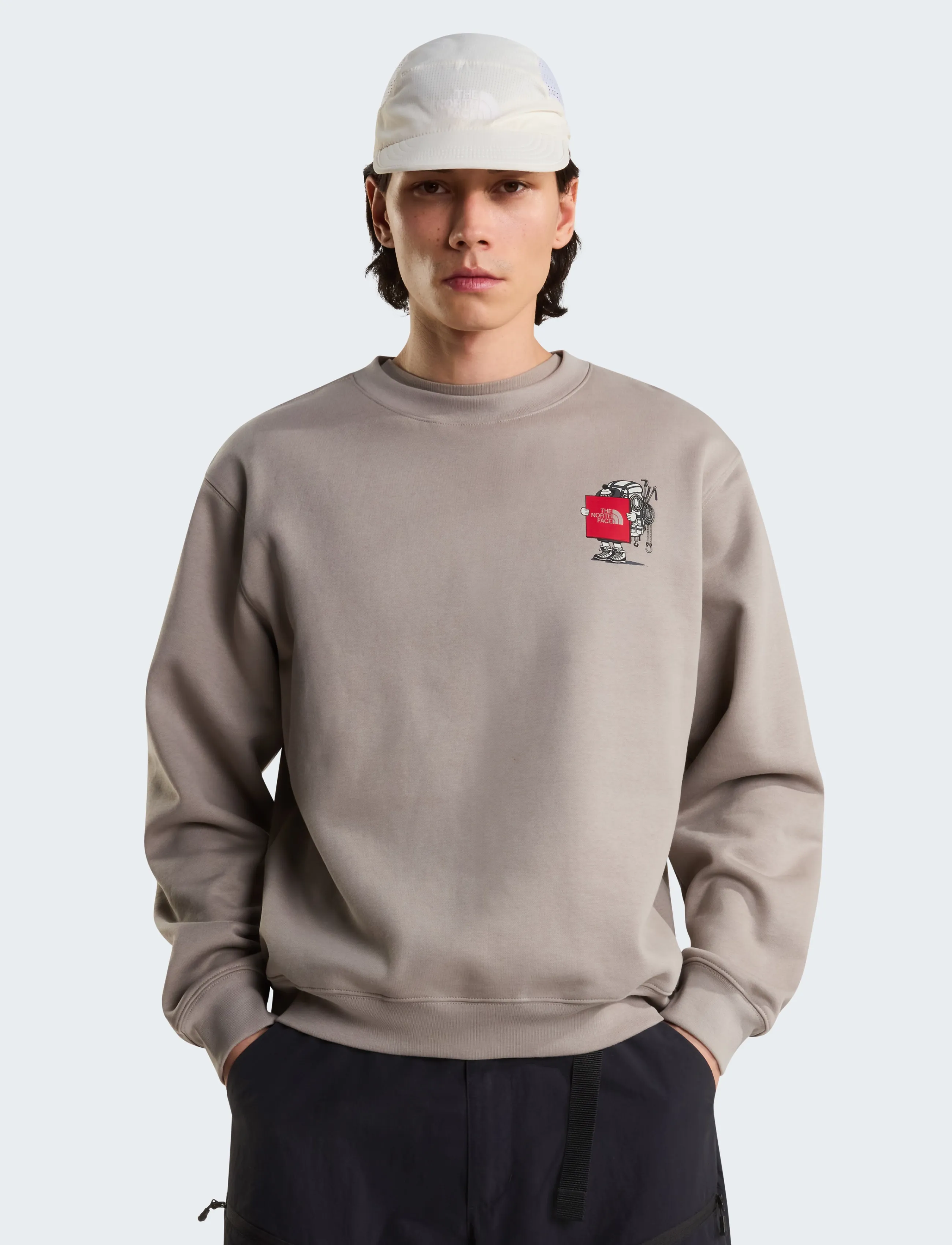 The North Face - U GEAR UP GET OUT RLX CREW-GRAPHIC - alussärgid - stone slab - 3
