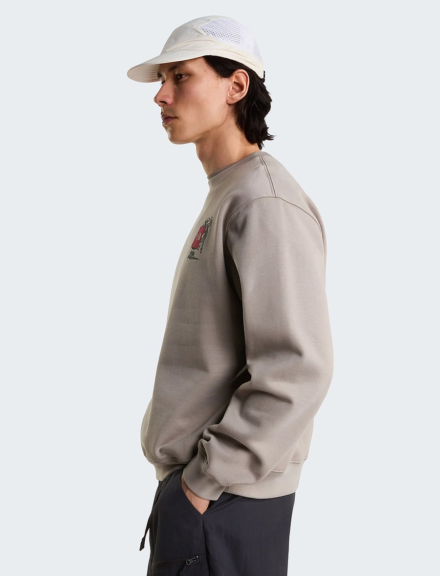 The North Face - U GEAR UP GET OUT RLX CREW-GRAPHIC - alussärgid - stone slab - 5