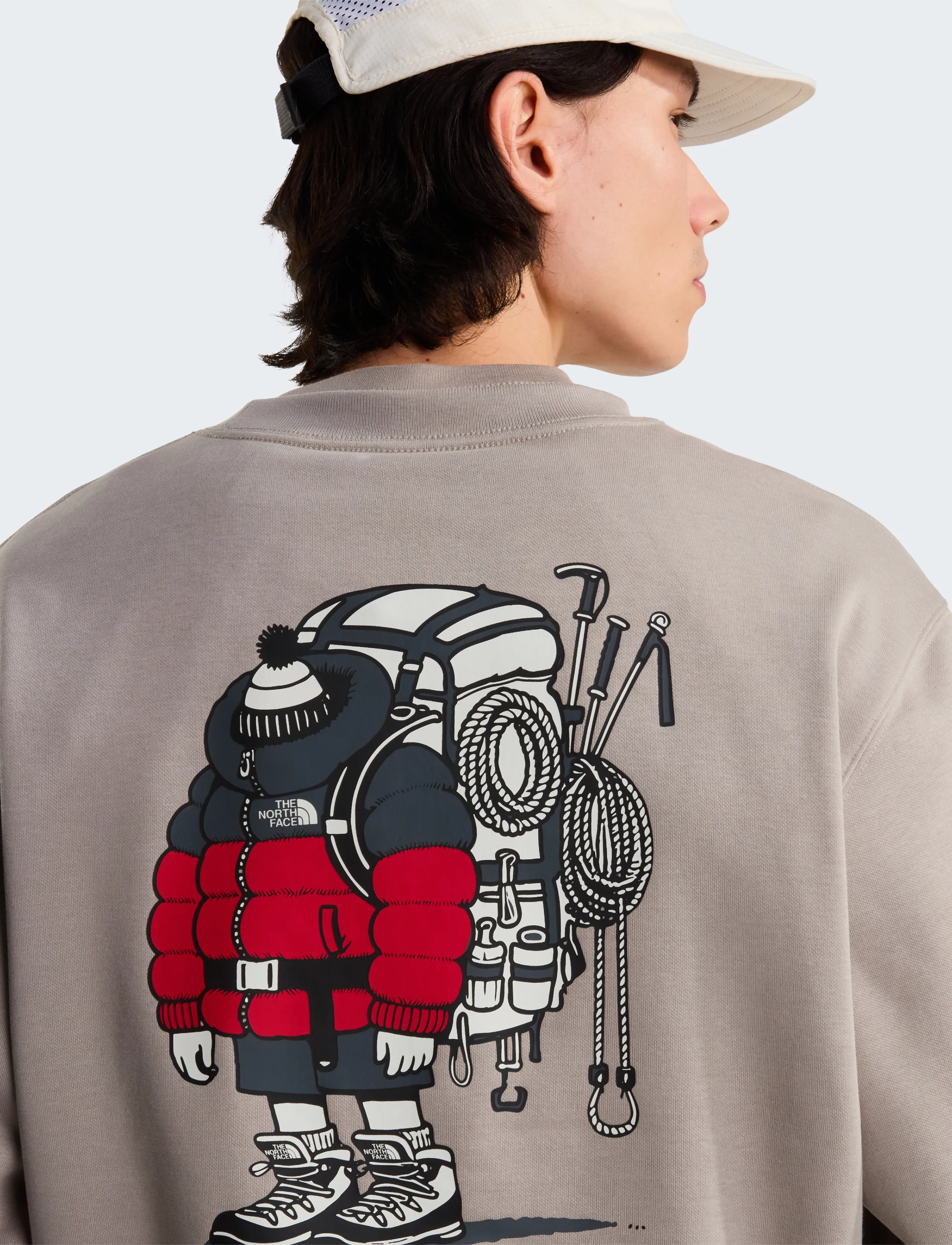 The North Face U GEAR UP GET OUT RLX CREW-GRAPHIC - Clothing - STONE SLAB / grey