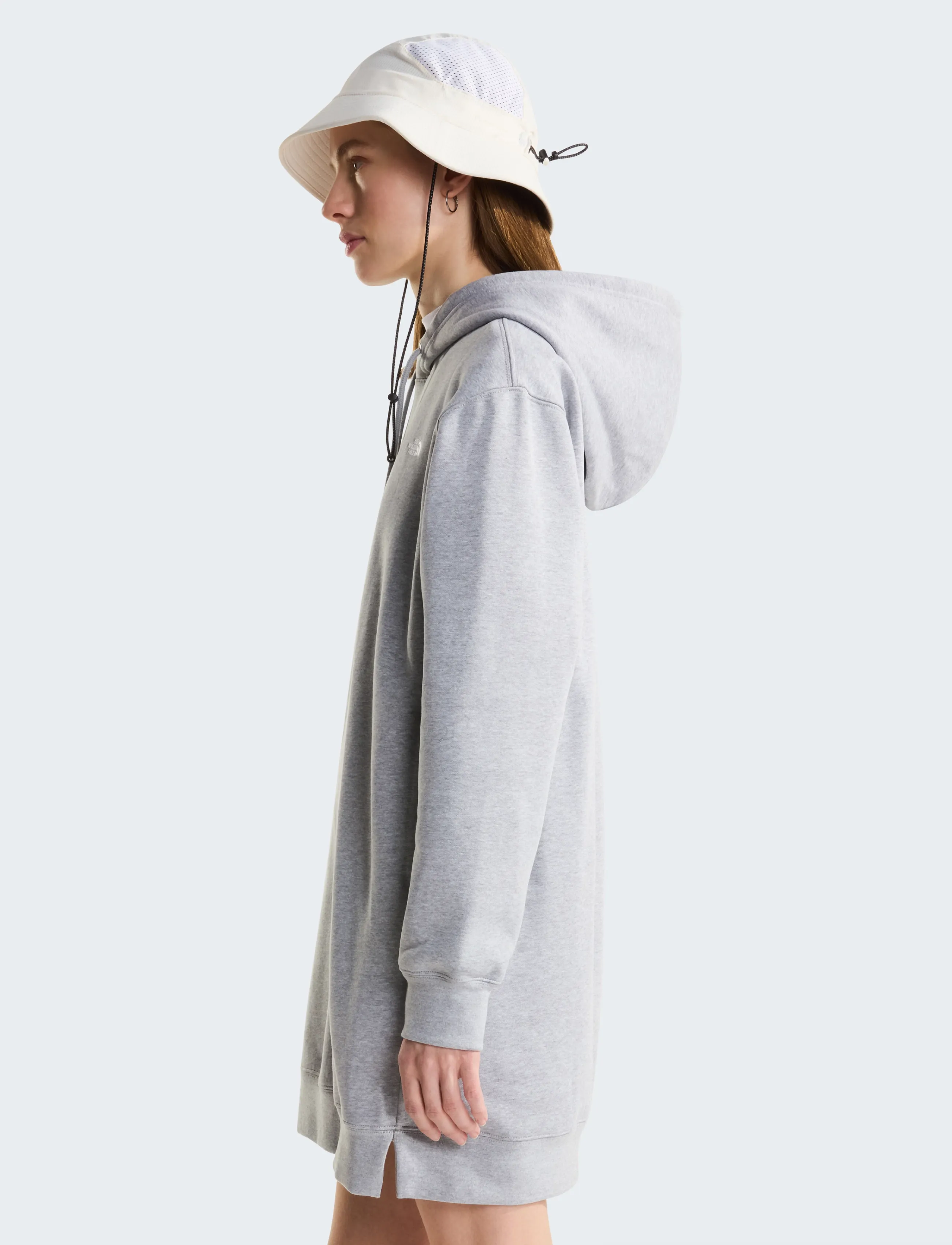 The North Face - W ESSENTIAL SD RLX HOODED DRESS - dresses & skirts - tnf pale grey heather - 4