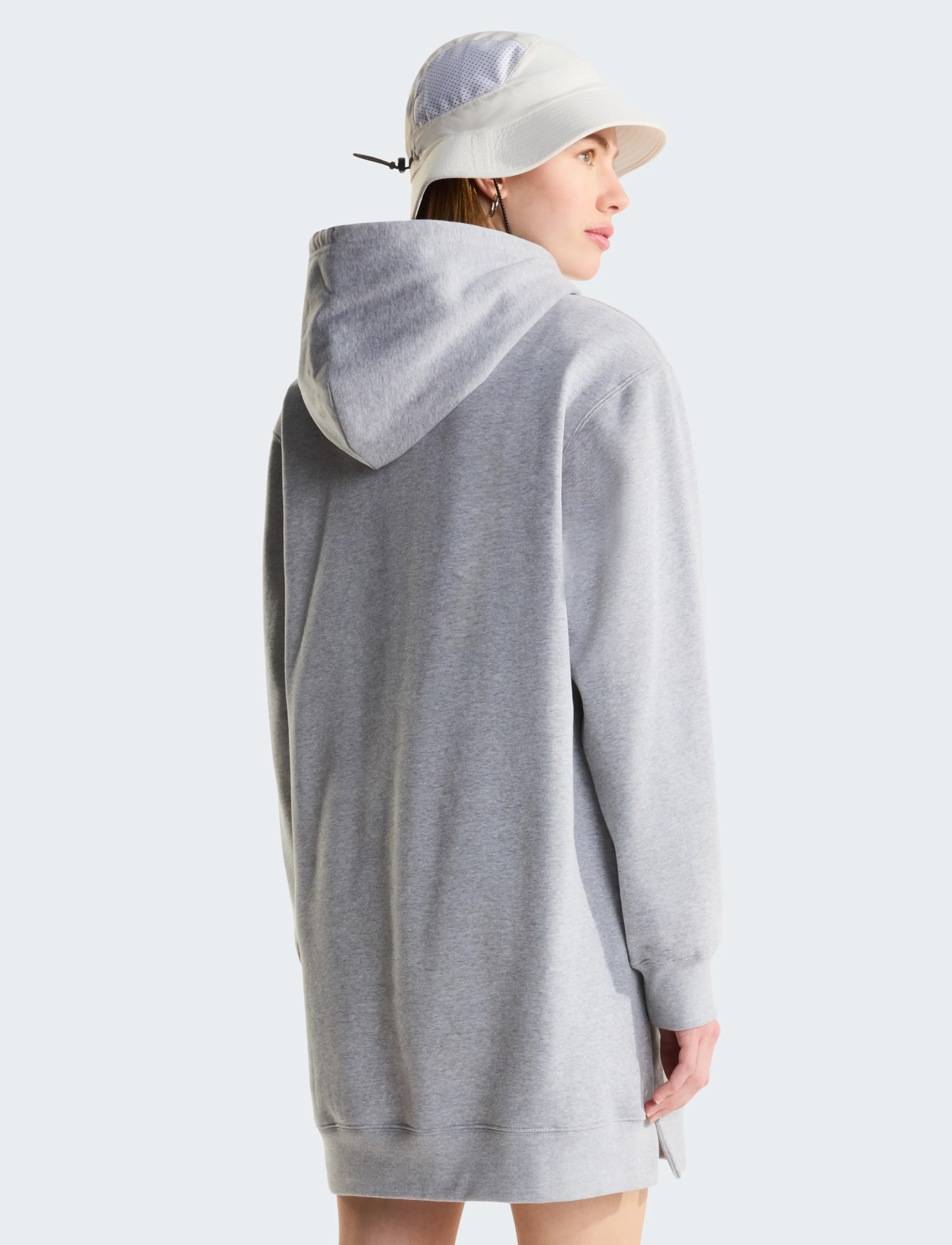 The North Face - W ESSENTIAL SD RLX HOODED DRESS - dresses & skirts - tnf pale grey heather - 5