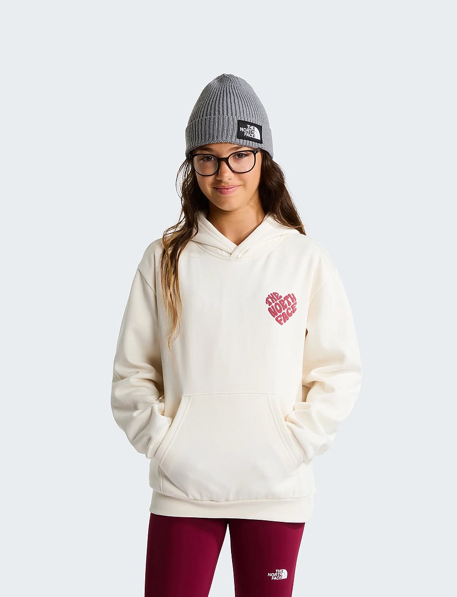 The North Face - TEEN G BRAND PROUD RELAXED HOODIE - GRA - kapuutsiga pusad - white dune - 0
