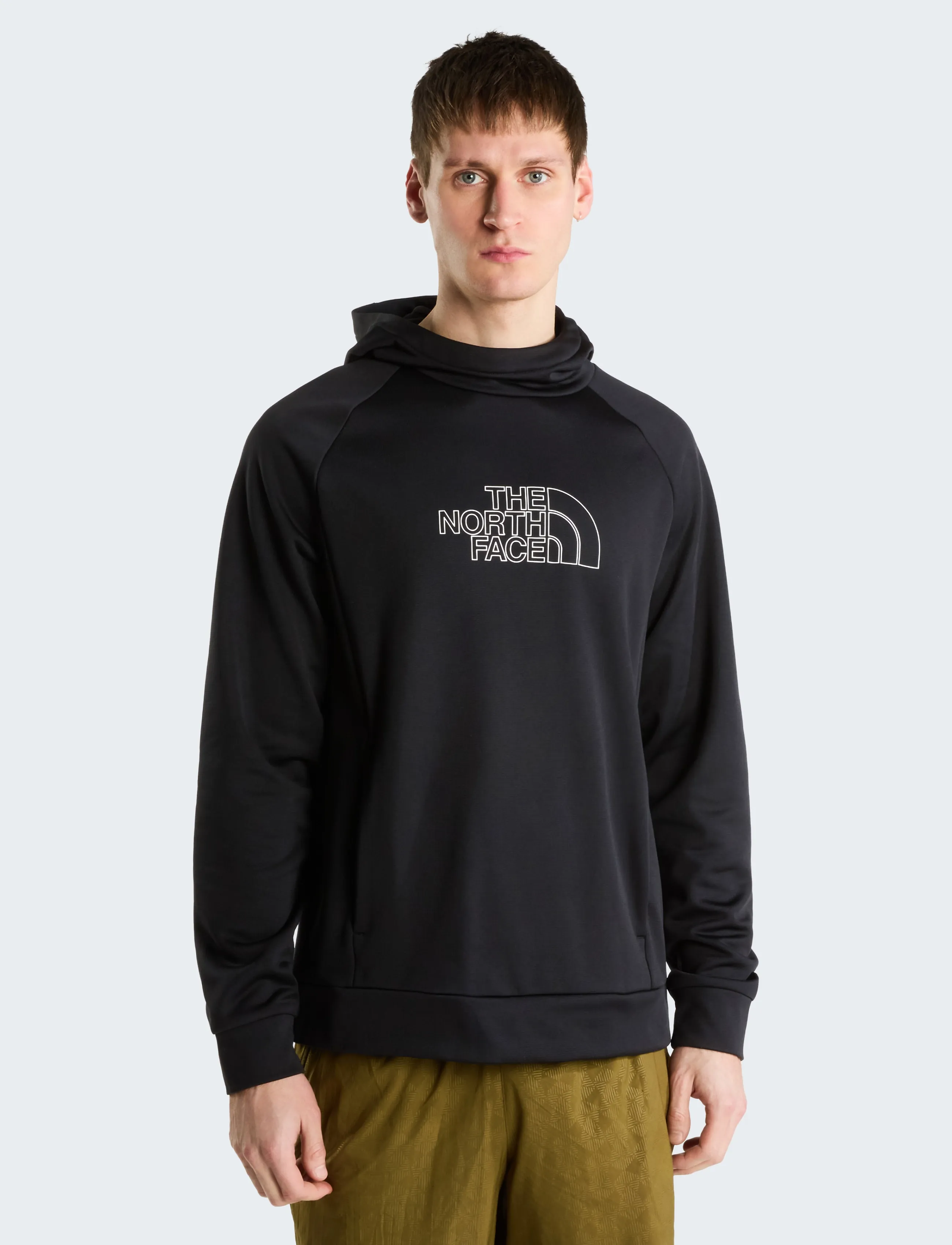 The North Face M REAXION 2.0 HOODED SWEATER-GRAPHIC - Kläder - TNF BLACK DARK HEATHER / black