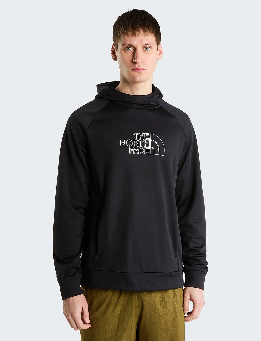 The North Face - M REAXION 2.0 HOODED SWEATER-GRAPHIC - overdele - tnf black dark heather - 0