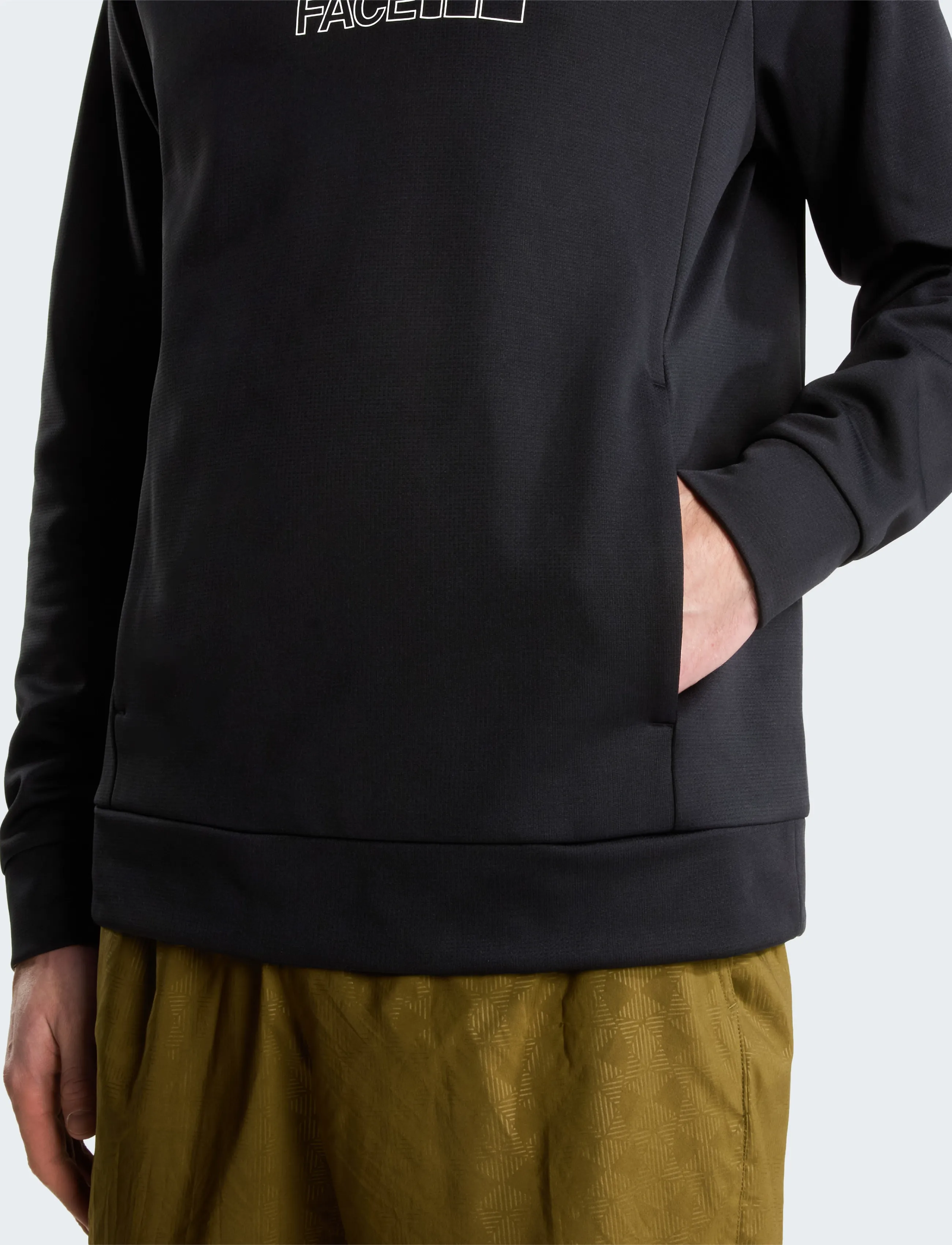 The North Face M REAXION 2.0 HOODED SWEATER-GRAPHIC - Streetstyle - TNF BLACK DARK HEATHER / black