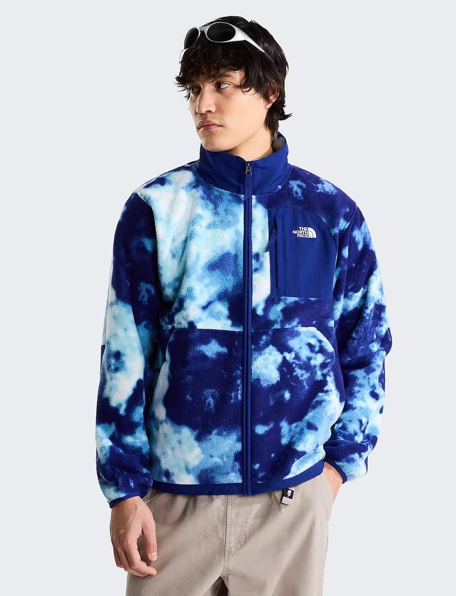 The North Face - M YUMIORI OFF PEAK FULL ZIP JACKET -PRNT - fleece & mellanlager - bold blue granitic rock - 0