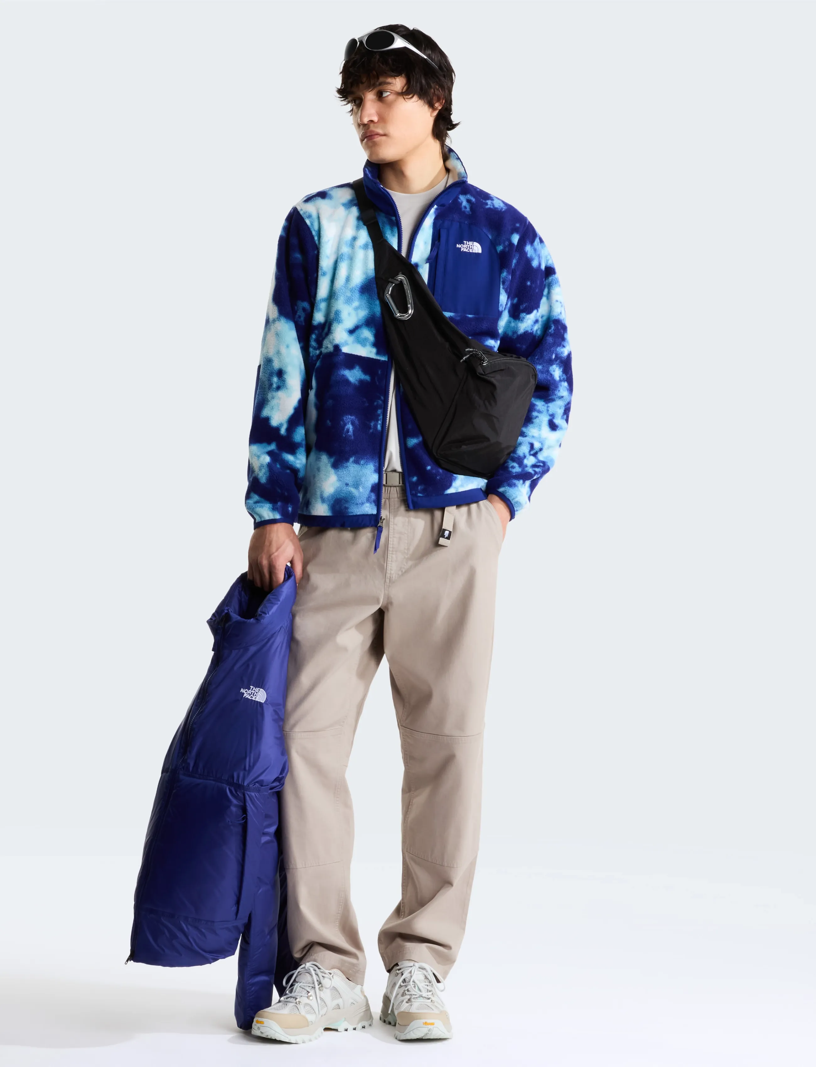 The North Face - M YUMIORI OFF PEAK FULL ZIP JACKET -PRNT - fleece & mellanlager - bold blue granitic rock - 3