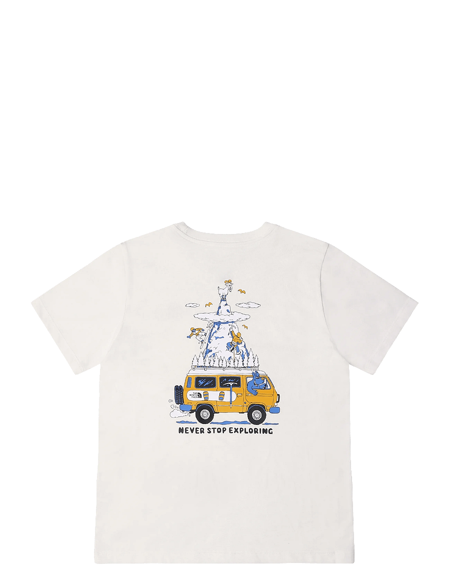 The North Face - TEEN B OUTDOOR REGULAR SS TEE - GRAPHIC - sportoberteile - white dune - 2