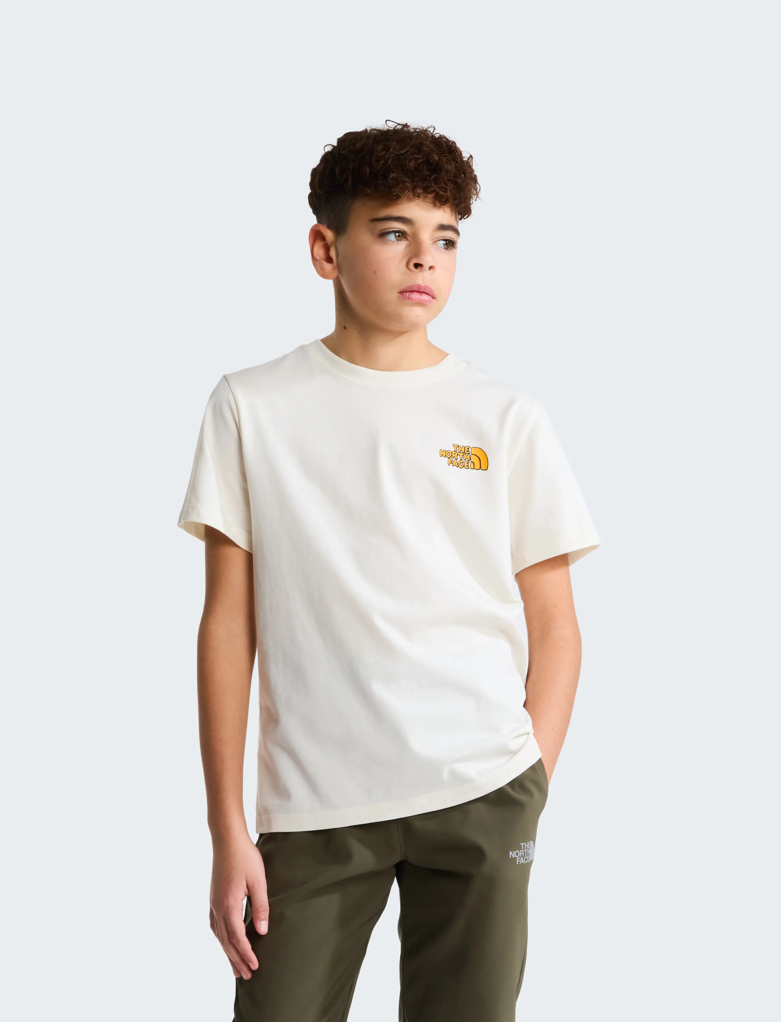 The North Face - TEEN B OUTDOOR REGULAR SS TEE - GRAPHIC - sportstoppe - white dune - 3