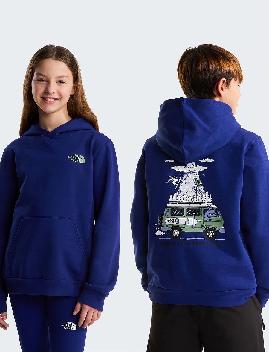 The North Face - TEEN B OUTDOOR REGULAR HOODIE - GRAPHIC - kapuutsiga dressipluusid - bold blue - 0