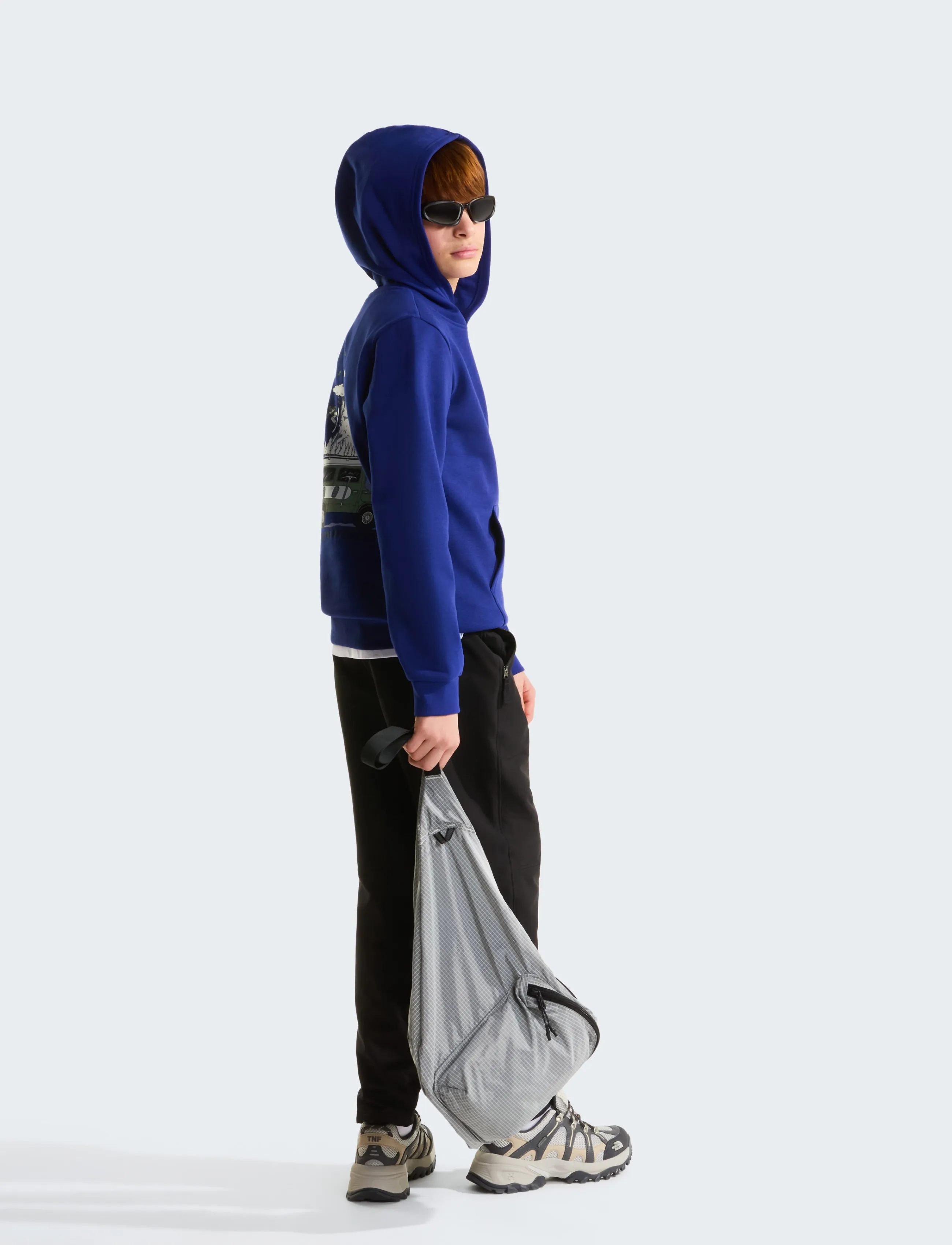 The North Face - TEEN B OUTDOOR REGULAR HOODIE - GRAPHIC - bold blue - 4