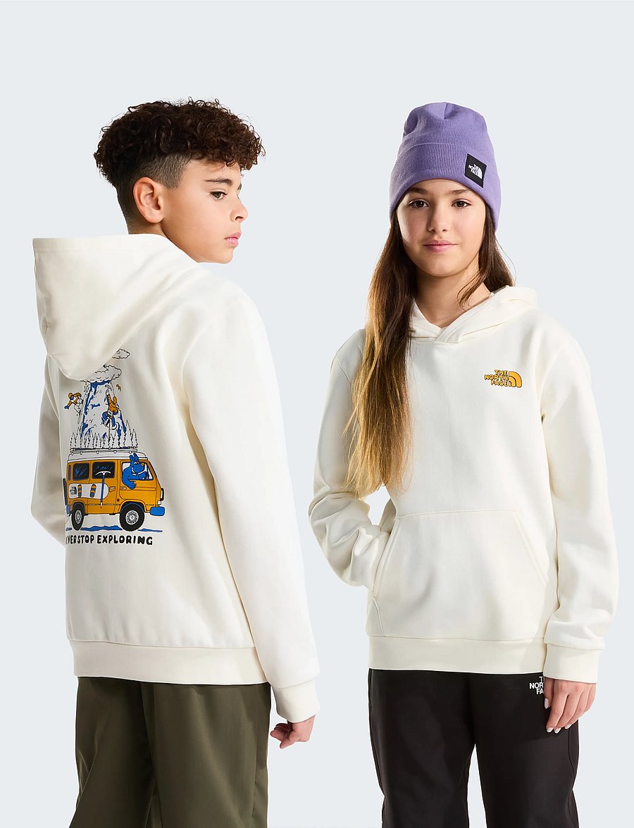 The North Face - TEEN B OUTDOOR REGULAR HOODIE - GRAPHIC - hoodies - white dune - 0