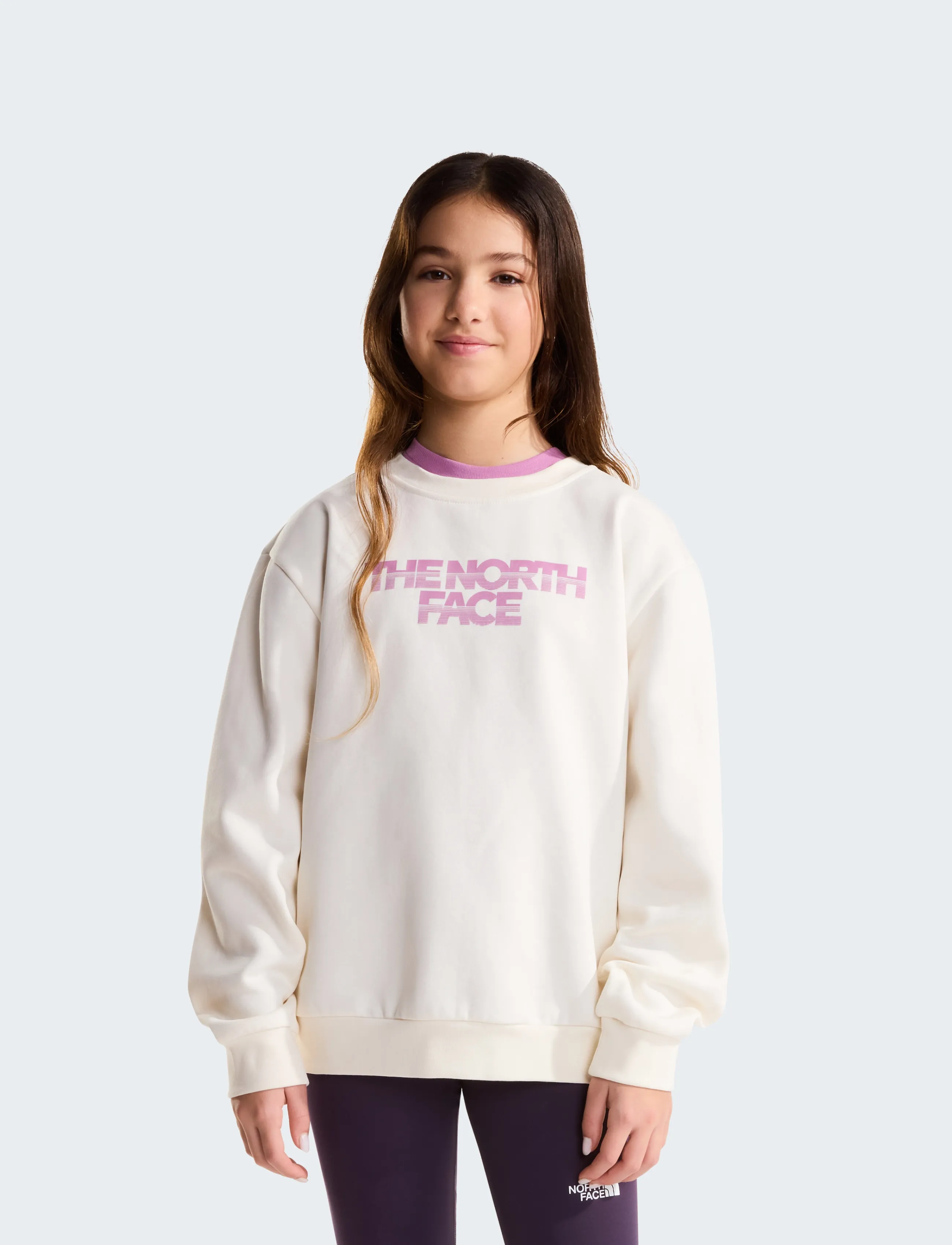 The North Face TEEN G CHALBI RELAXED CREW - GRAPHIC - Sweatshirts - WHITE DUNE / cream