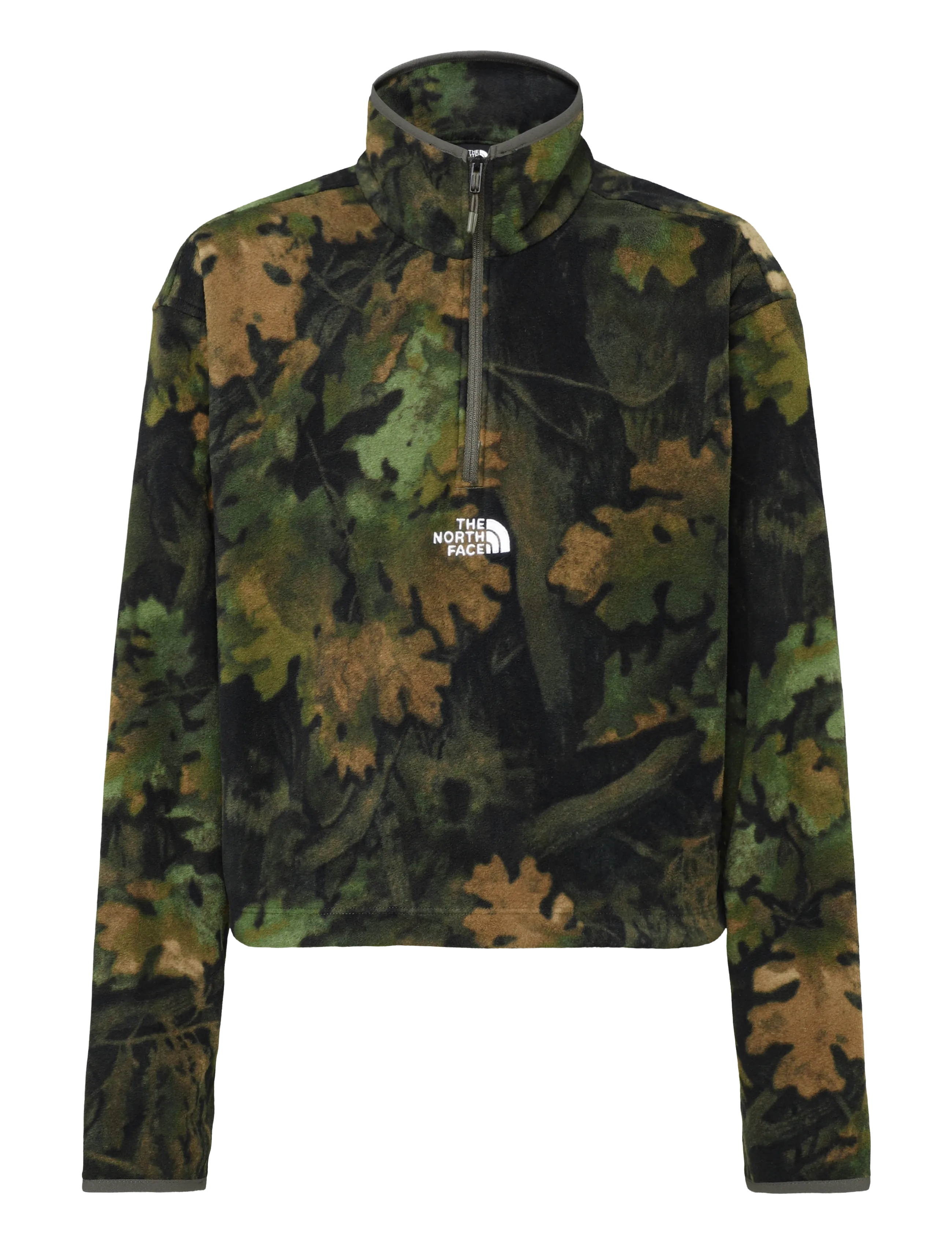 The North Face - M NOVELTY LOGO GLACIER 1/4 ZIP - PRINT - fleece og mellemlag - new taupe green yosemit - 1
