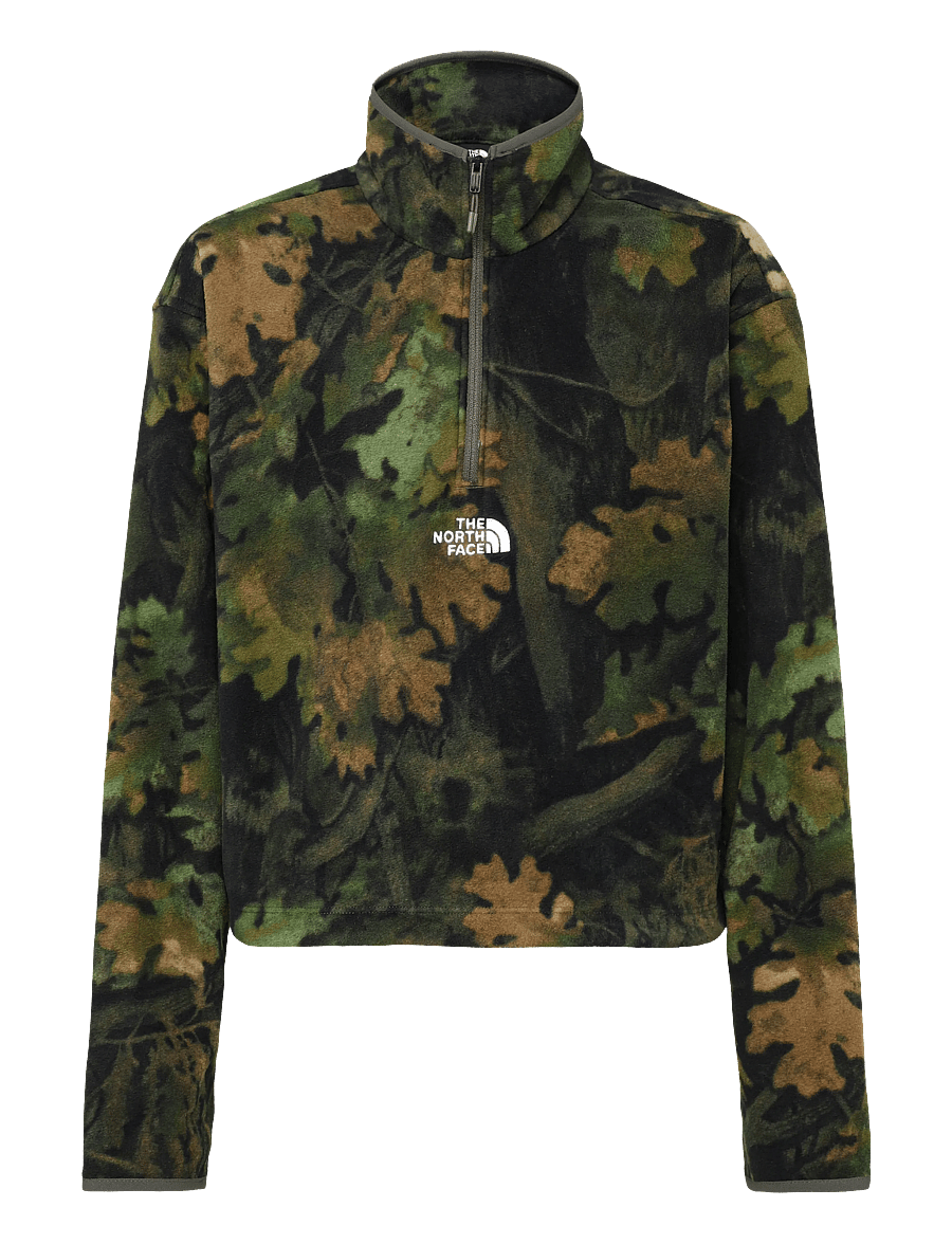 The North Face - M NOVELTY LOGO GLACIER 1/4 ZIP - PRINT - fleece og mellemlag - new taupe green yosemit - 1