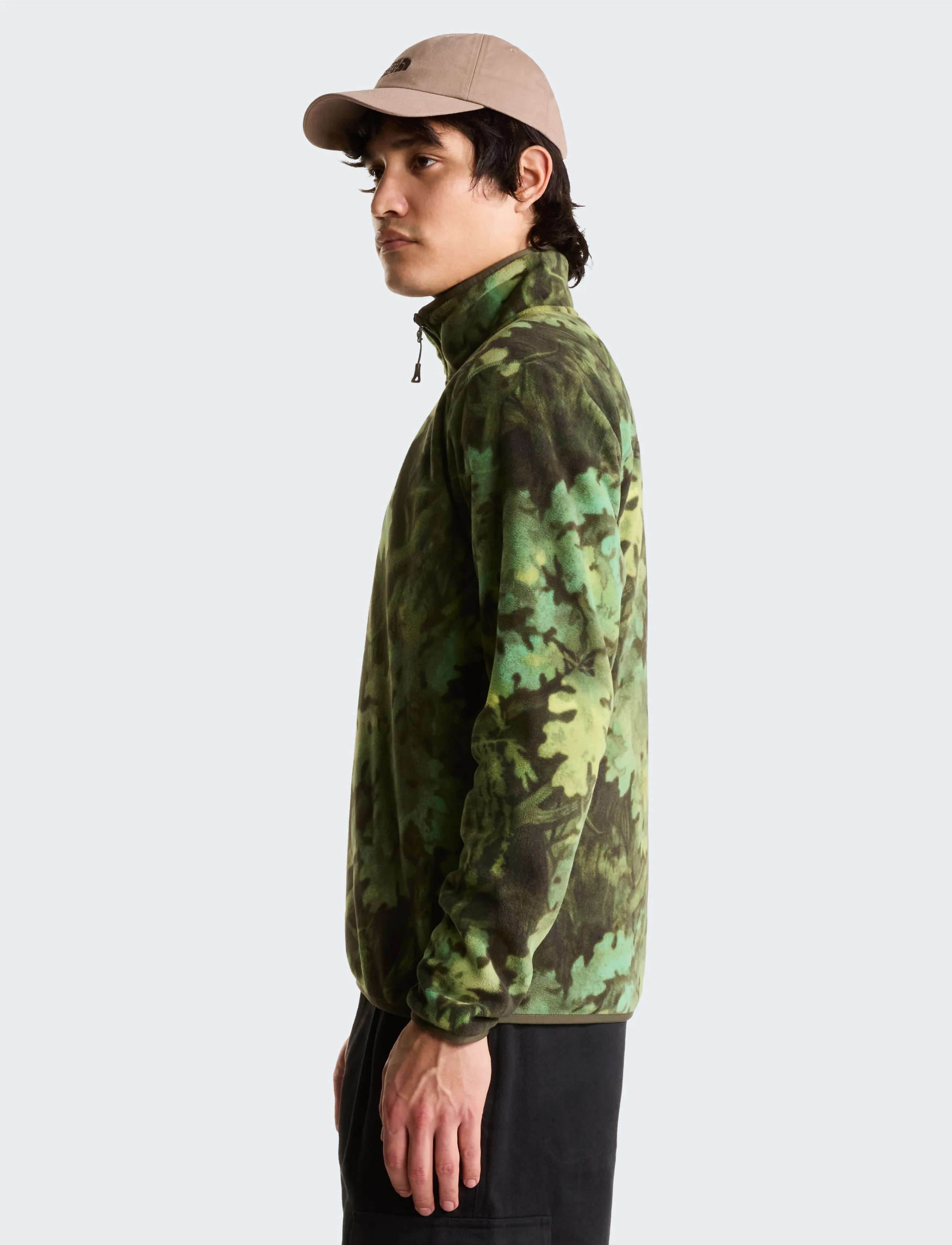 The North Face - M NOVELTY LOGO GLACIER 1/4 ZIP - PRINT - fleece og mellemlag - new taupe green yosemit - 4