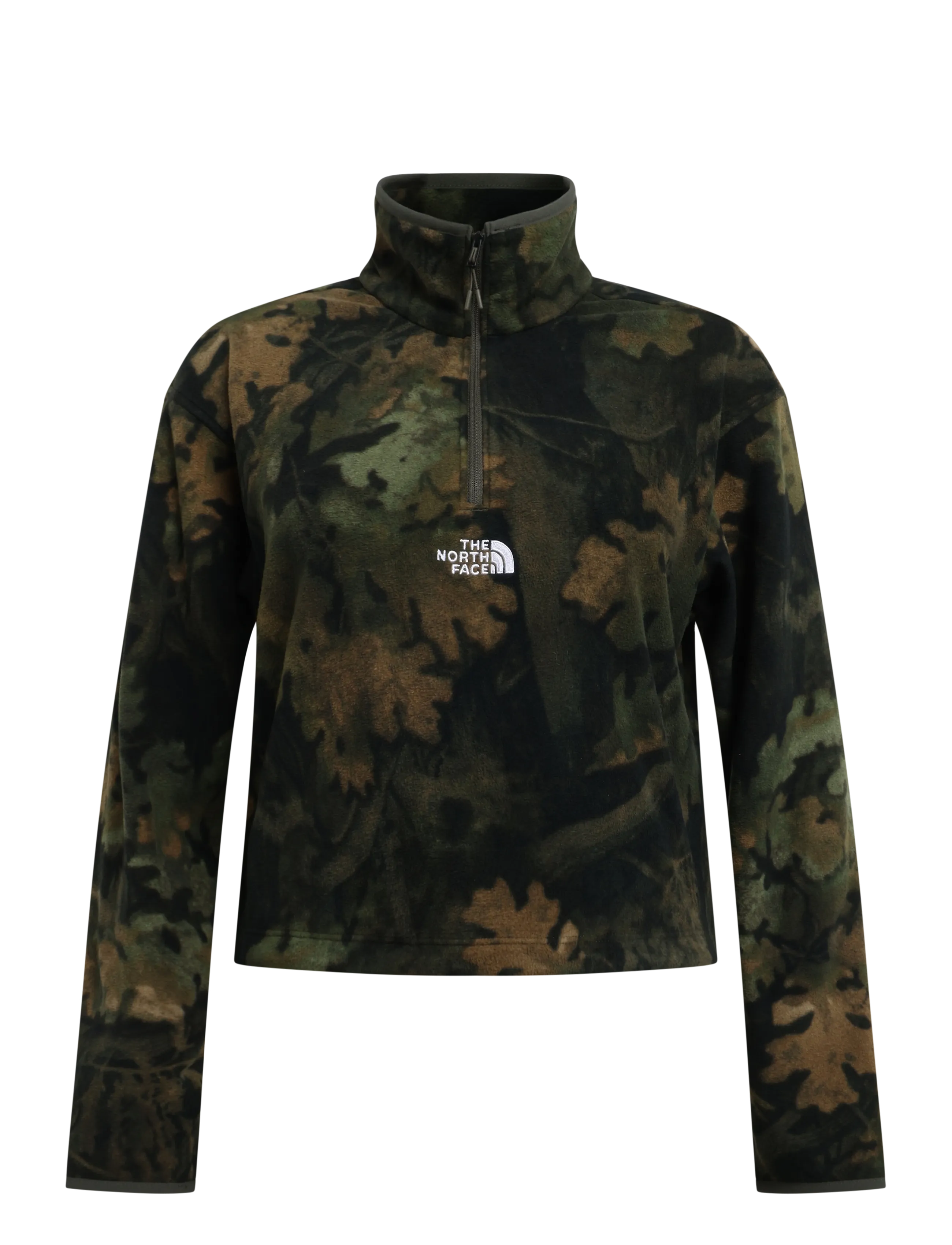 The North Face W NOVELTY LOGO GLACIER 1/4 ZIP - PRINT - Överdelar - WOODLAND GREEN YOSEMITE / green