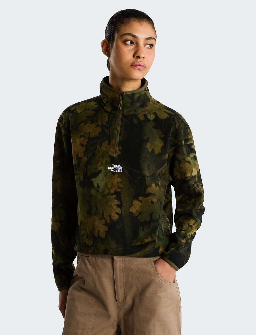 The North Face - W NOVELTY LOGO GLACIER 1/4 ZIP - PRINT - Överdelar - woodland green yosemite - 0