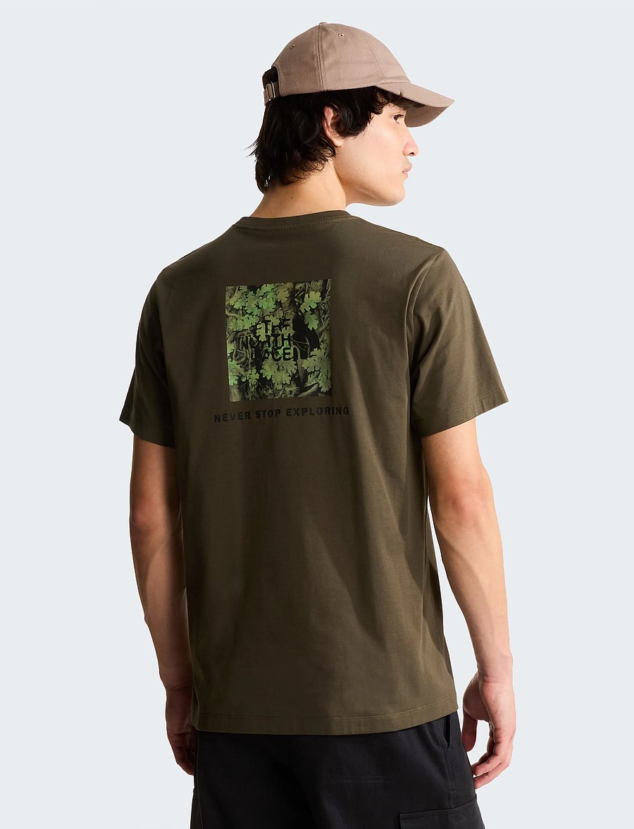 The North Face - M YOSEMITE OAK BOX NSE REGULAR SS TEE - alussärgid ja t-särgid - new taupe green - 0