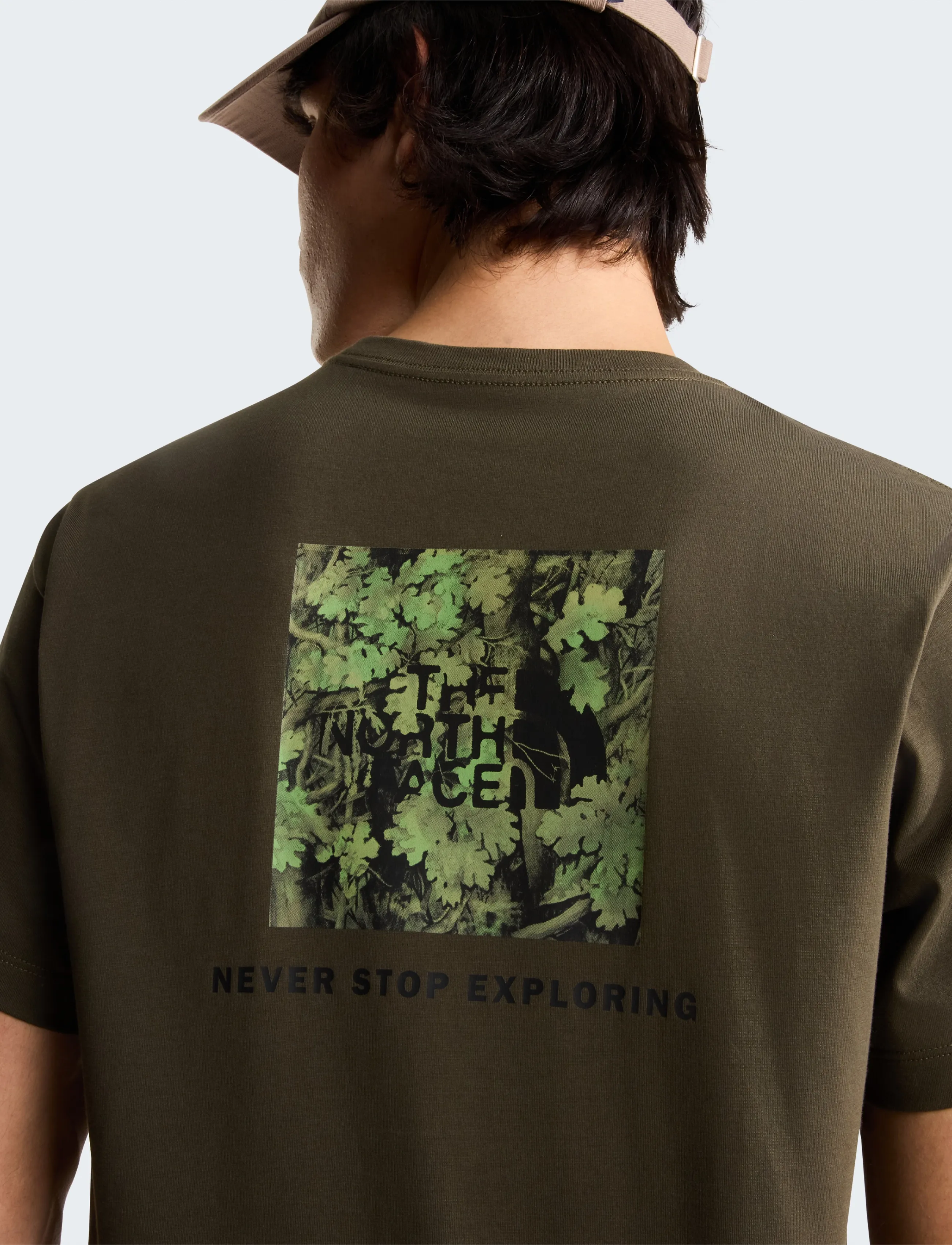 The North Face M YOSEMITE OAK BOX NSE REGULAR SS TEE - T-shirts - NEW TAUPE GREEN / khaki/green