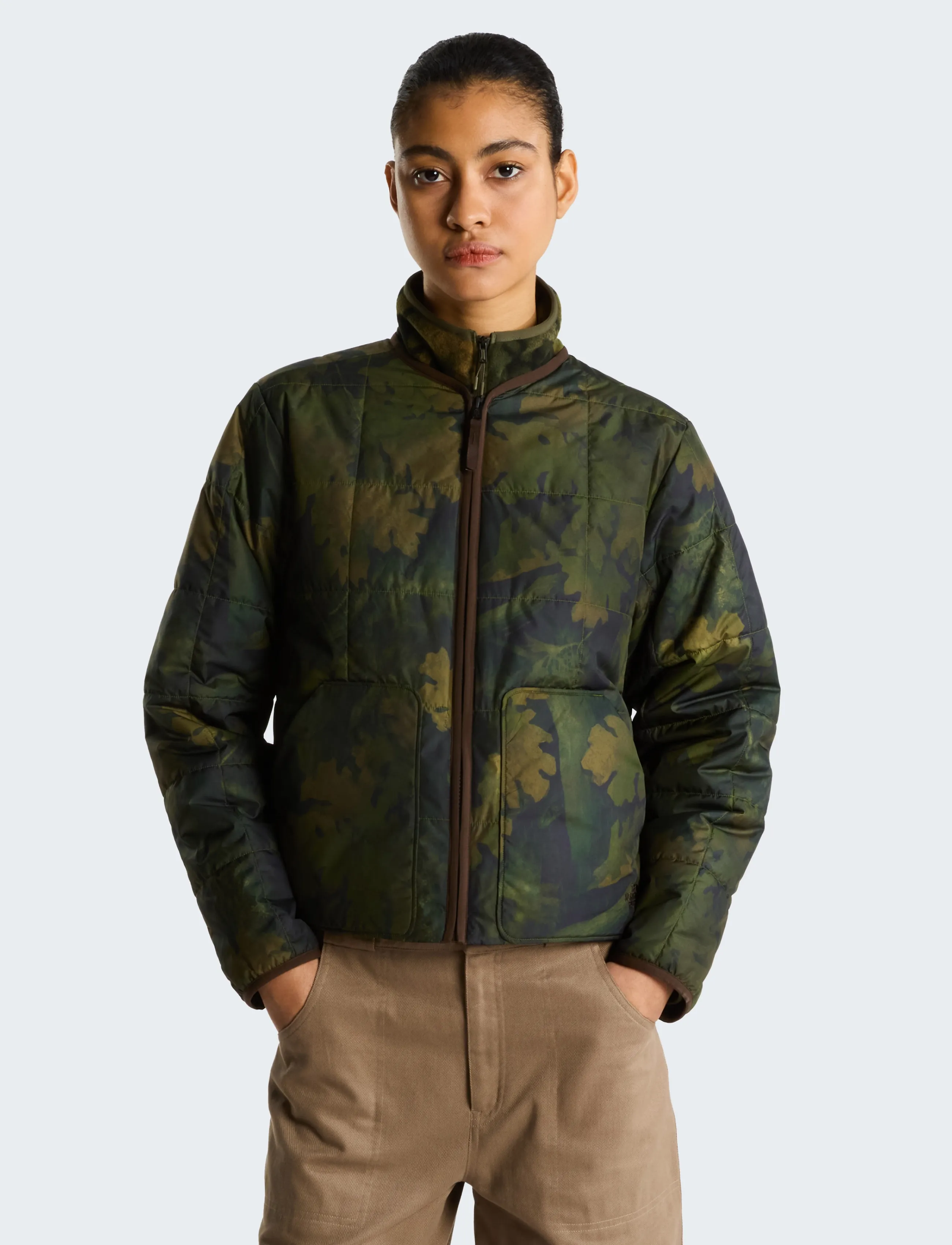 The North Face - W LHOTSE LT INSULATED JACKET -PRINT - woodland green yosemite - 0