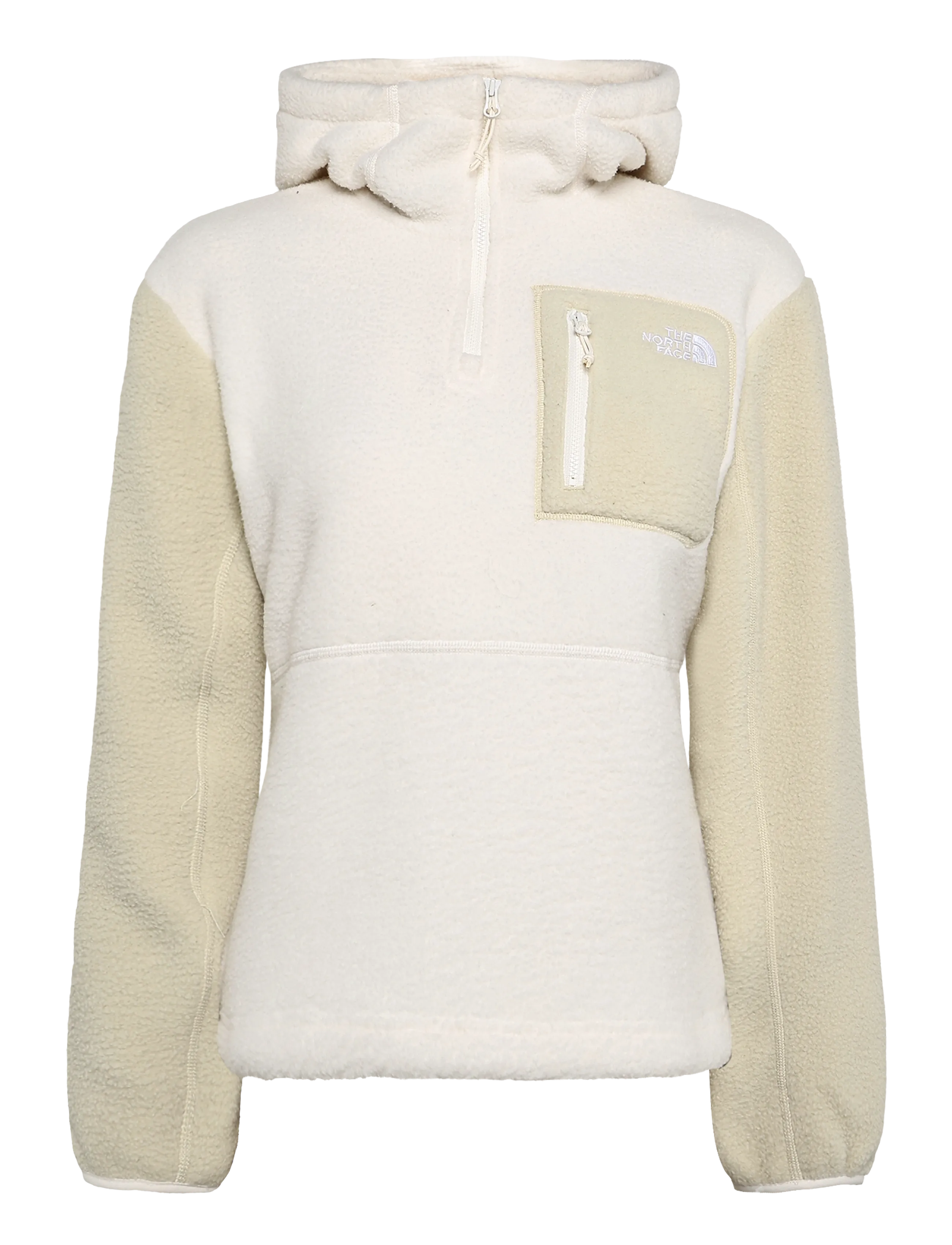 The North Face W YUMIORI 1/4 ZIP HOOD NOVELTY - Överdelar - WHITE DUNE/DESERT STONE / cream