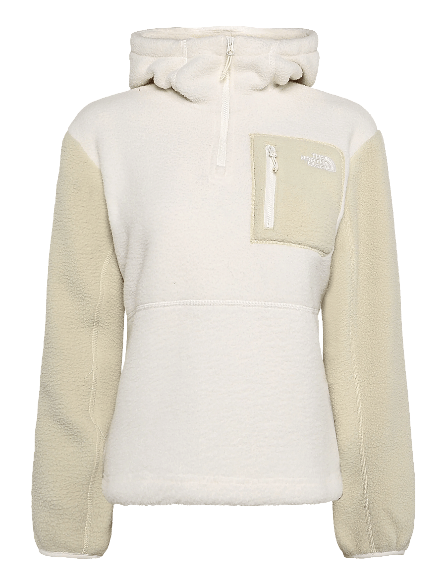 The North Face - W YUMIORI 1/4 ZIP HOOD NOVELTY - sweatshirts - white dune/desert stone - 1