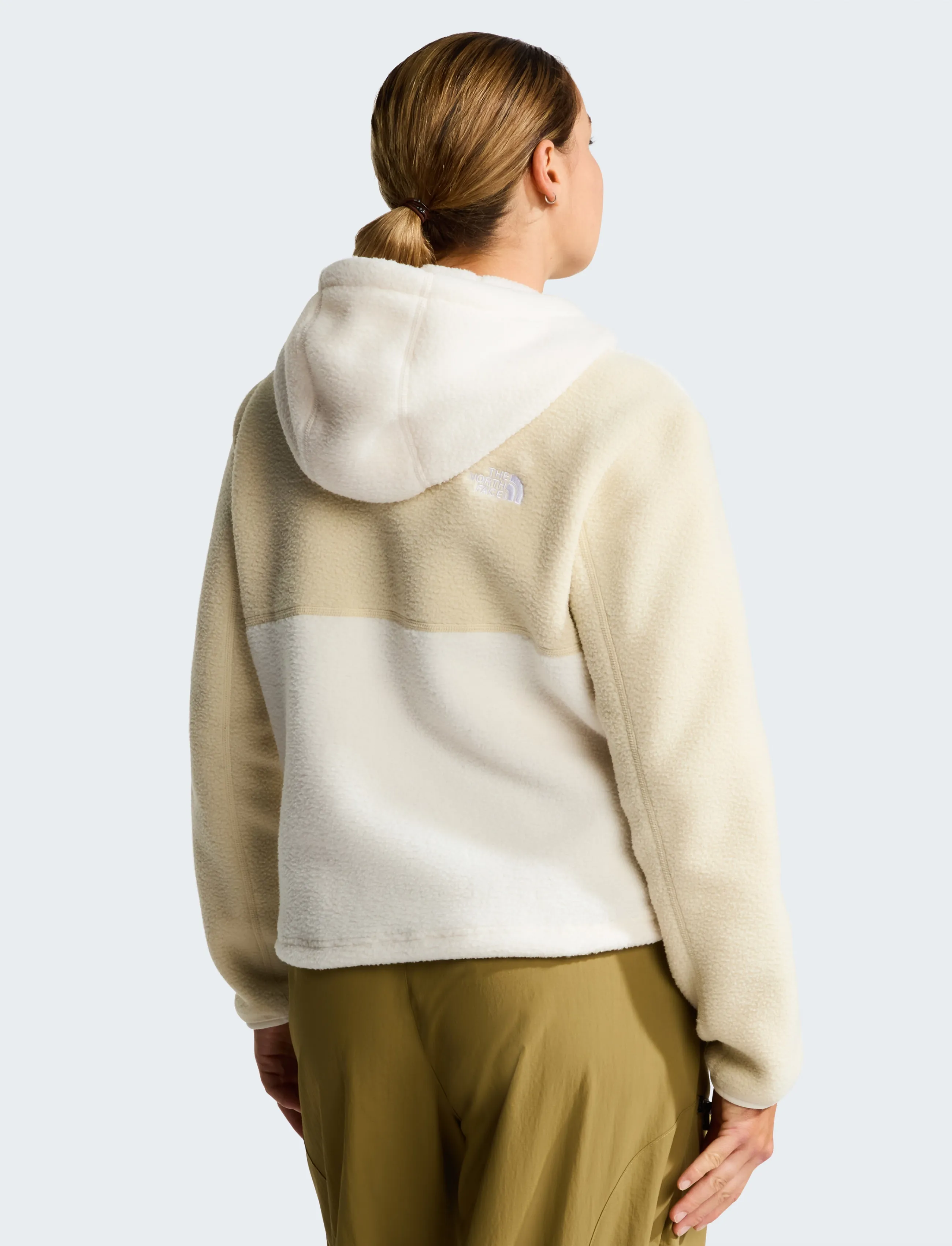 The North Face - W YUMIORI 1/4 ZIP HOOD NOVELTY - white dune/desert stone - 3