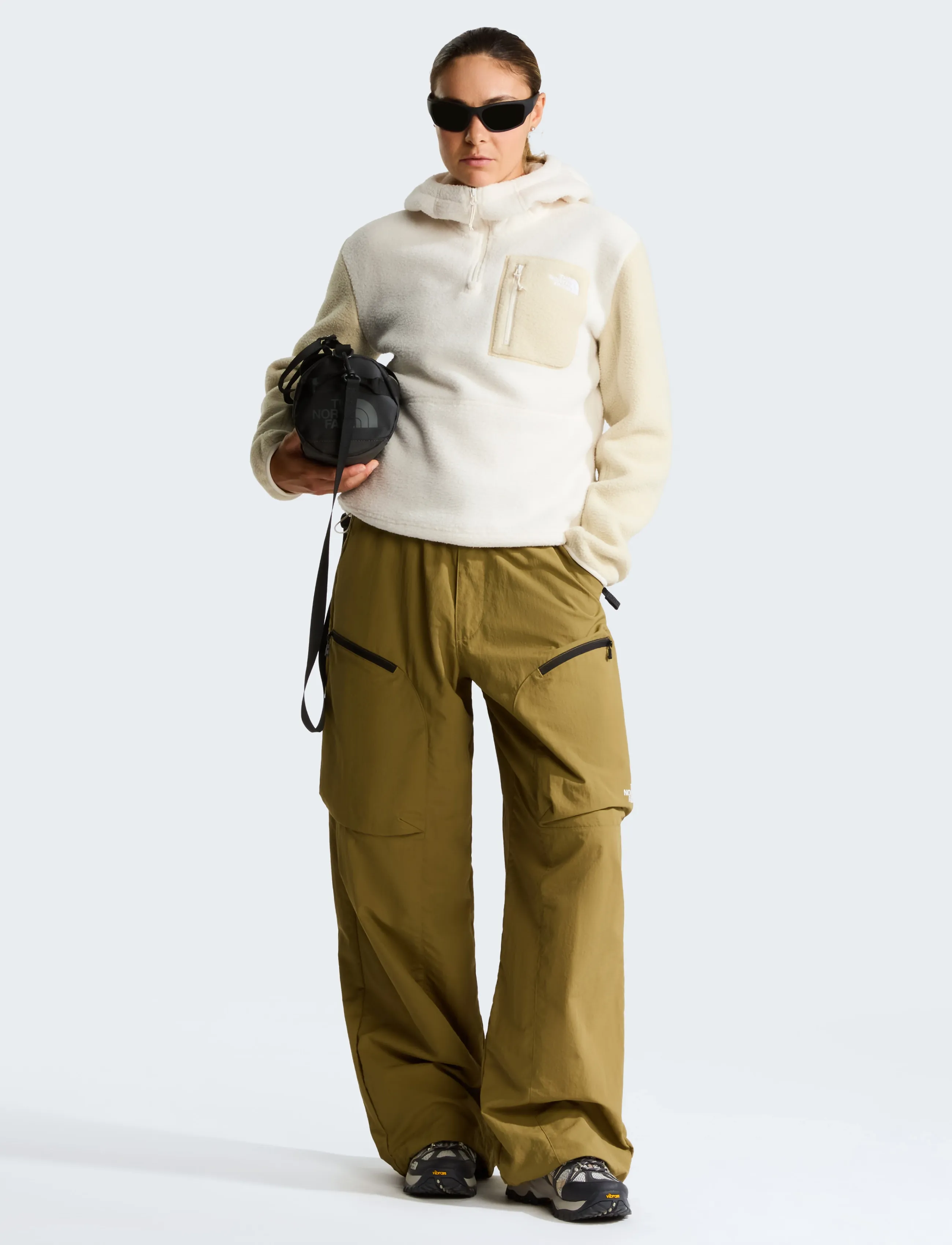 The North Face - W YUMIORI 1/4 ZIP HOOD NOVELTY - white dune/desert stone - 5