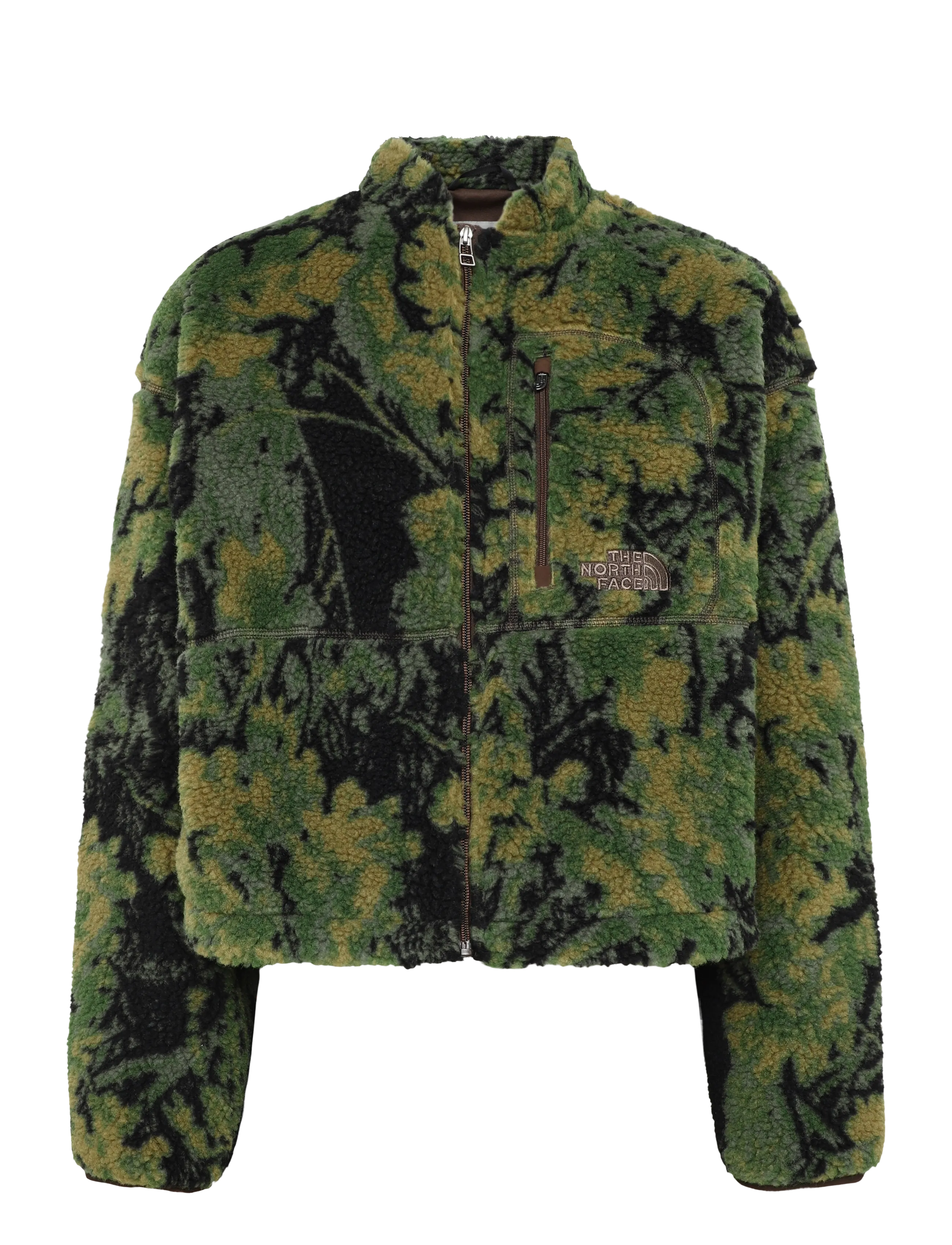 The North Face W EXTREME PILE 2 FZ JACKET -PRINT - Outdoor Jacken - WOODLAND GREEN YOSEMITE / khaki/green