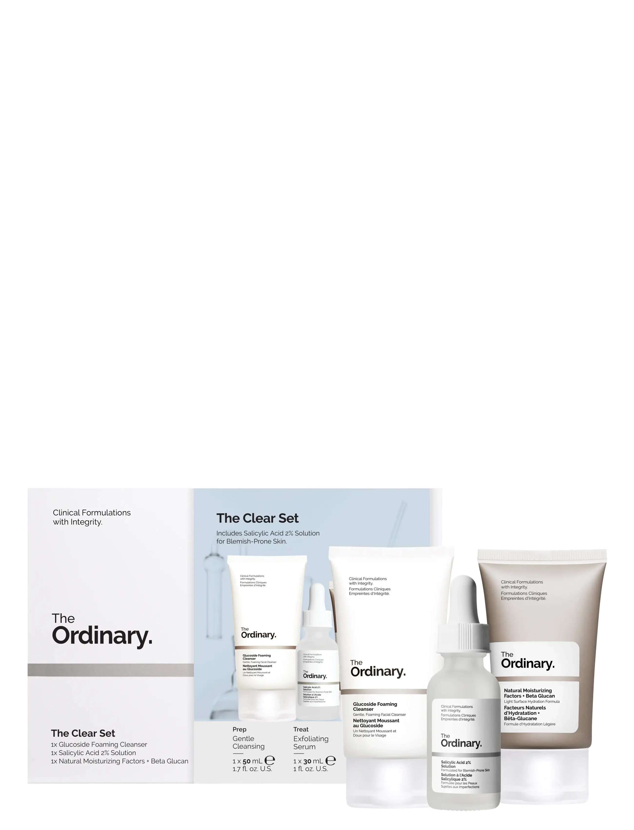 The Ordinary The Clear Set, Skincare Sæt, Nude, Str: ONE SIZE