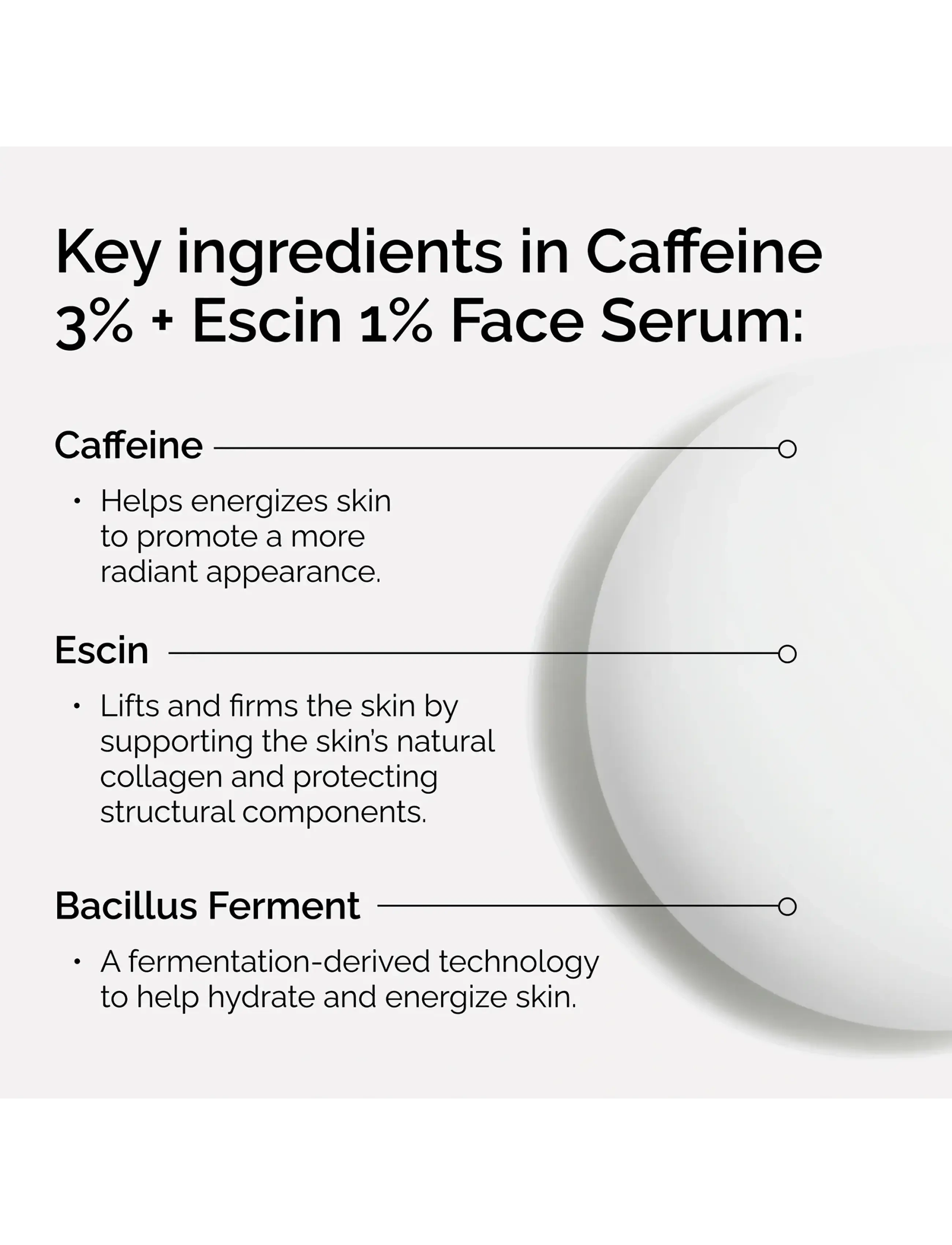 The Ordinary - Caffeine 3% + Escin 1% Face Serum - serum & oljor  - clear - 3