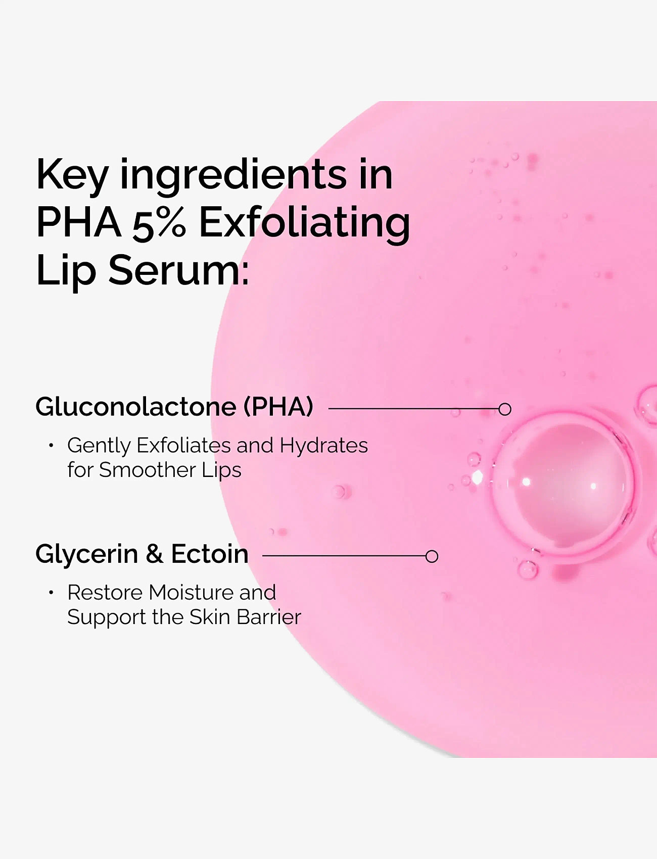 The Ordinary - PHA 5% Exfoliating Lip Serum - läppmasker - clear - 3