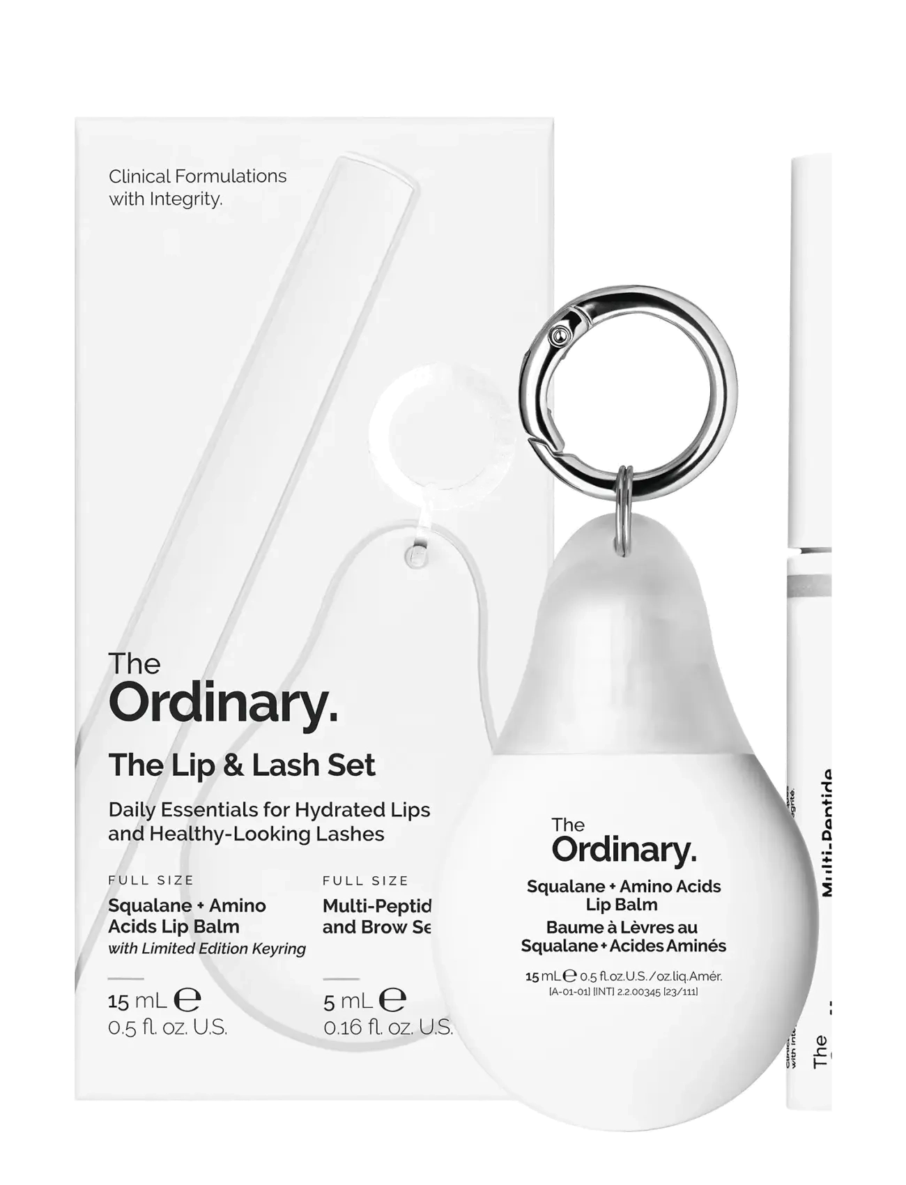 The Ordinary The Lip & Lash Set, Skincare Sæt, Hvid, Str: ONE SIZE