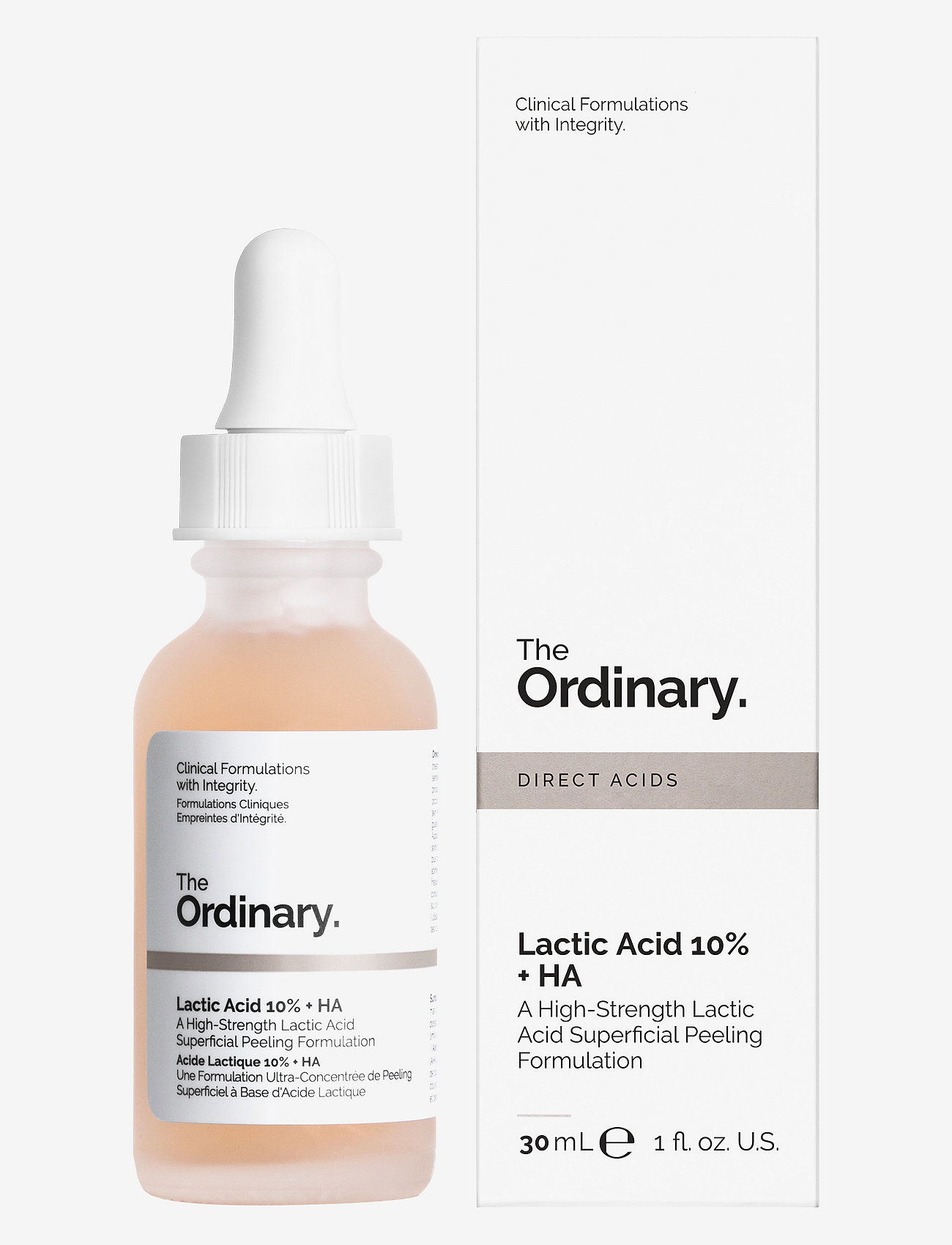 The Ordinary - Lactic Acid 10% + HA 2% - serum & olier - clear - 4