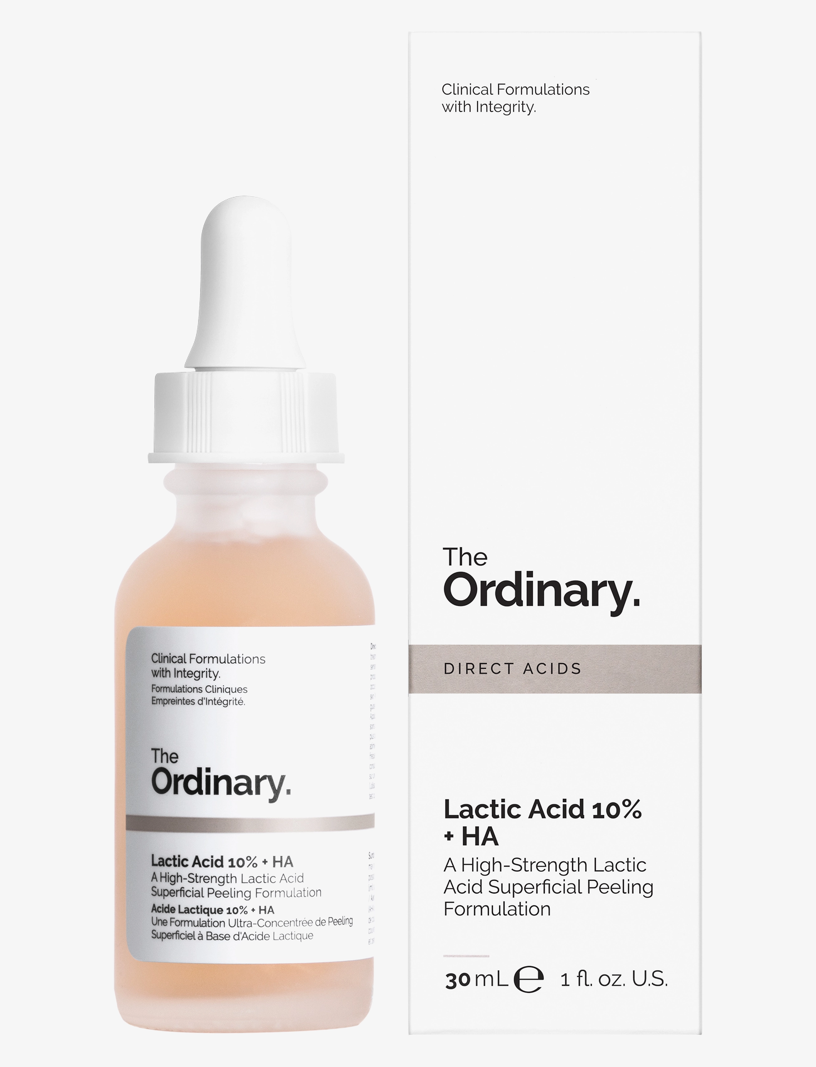 The Ordinary - Lactic Acid 10% + HA 2% - serum & oljor  - clear - 4