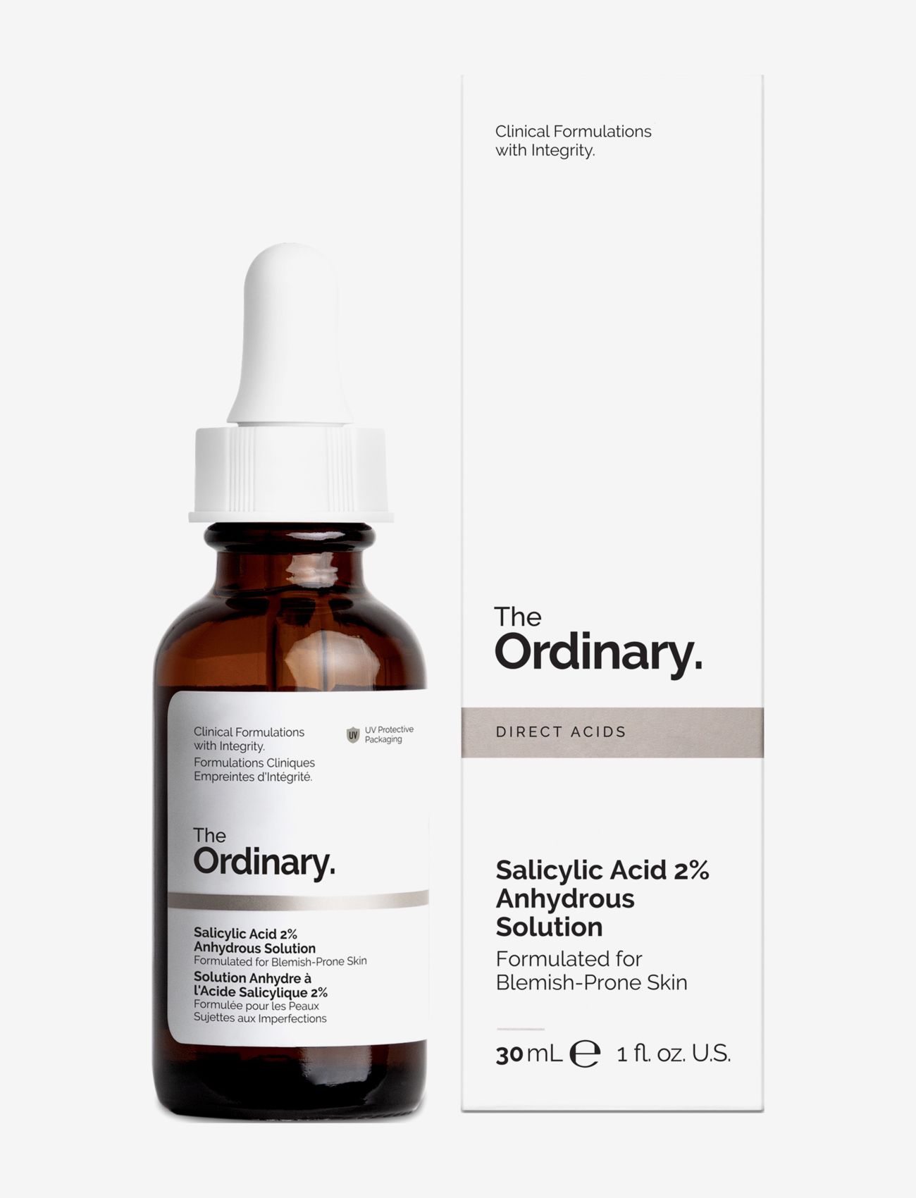 The Ordinary Salicylic Acid 2% Anhydrous Solution, Serum, Nude, Str: 30 ml