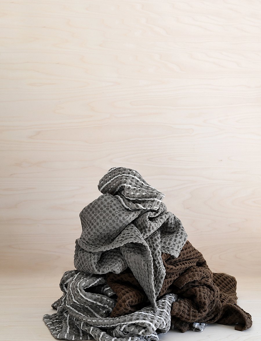 The Organic Company - Big Waffle Towel and Blanket - badeværelsestilbehør - 225 clay - 3
