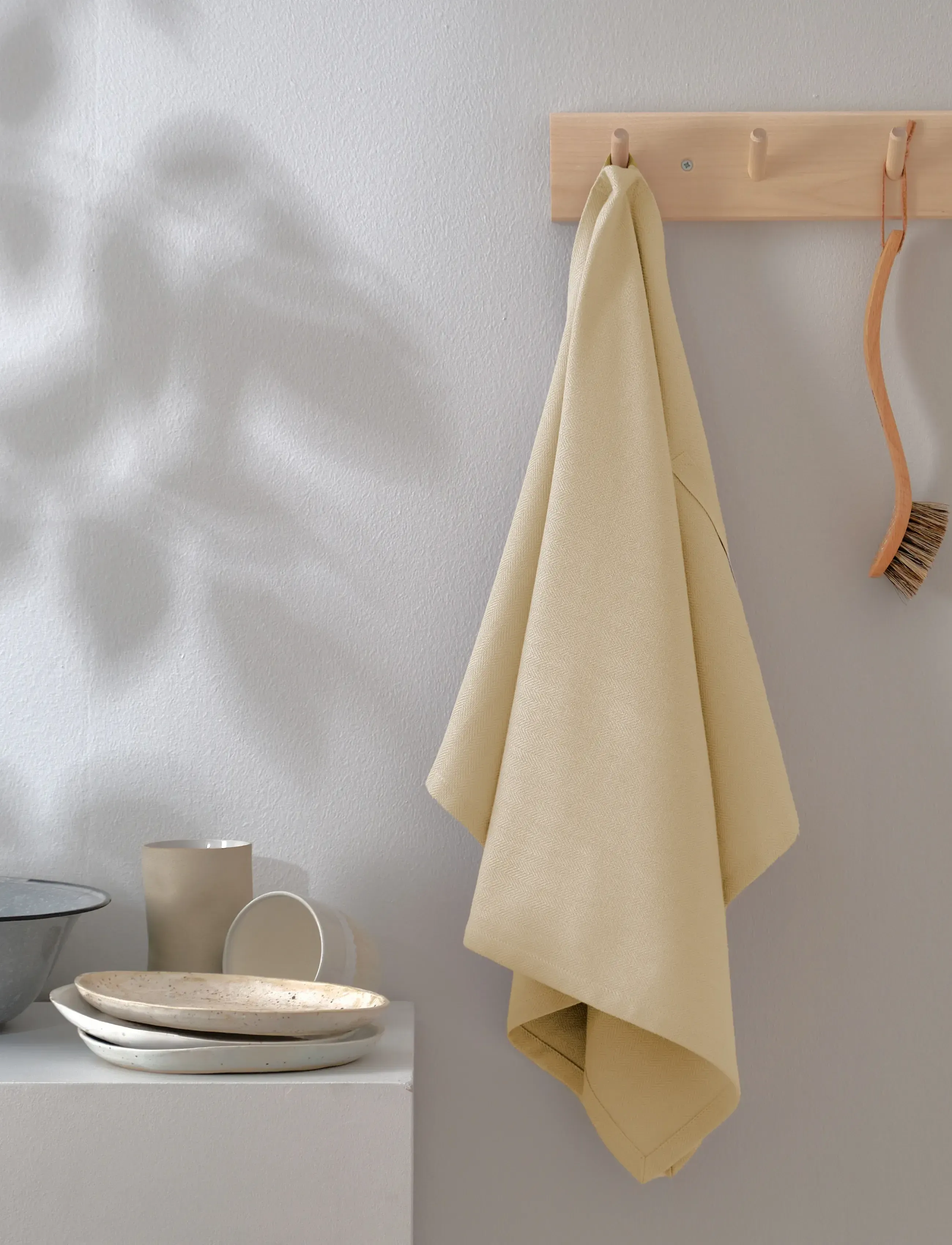 The Organic Company Kitchen Towel, 53X 86 cm, Textiles, Beige - Towels, Homeware