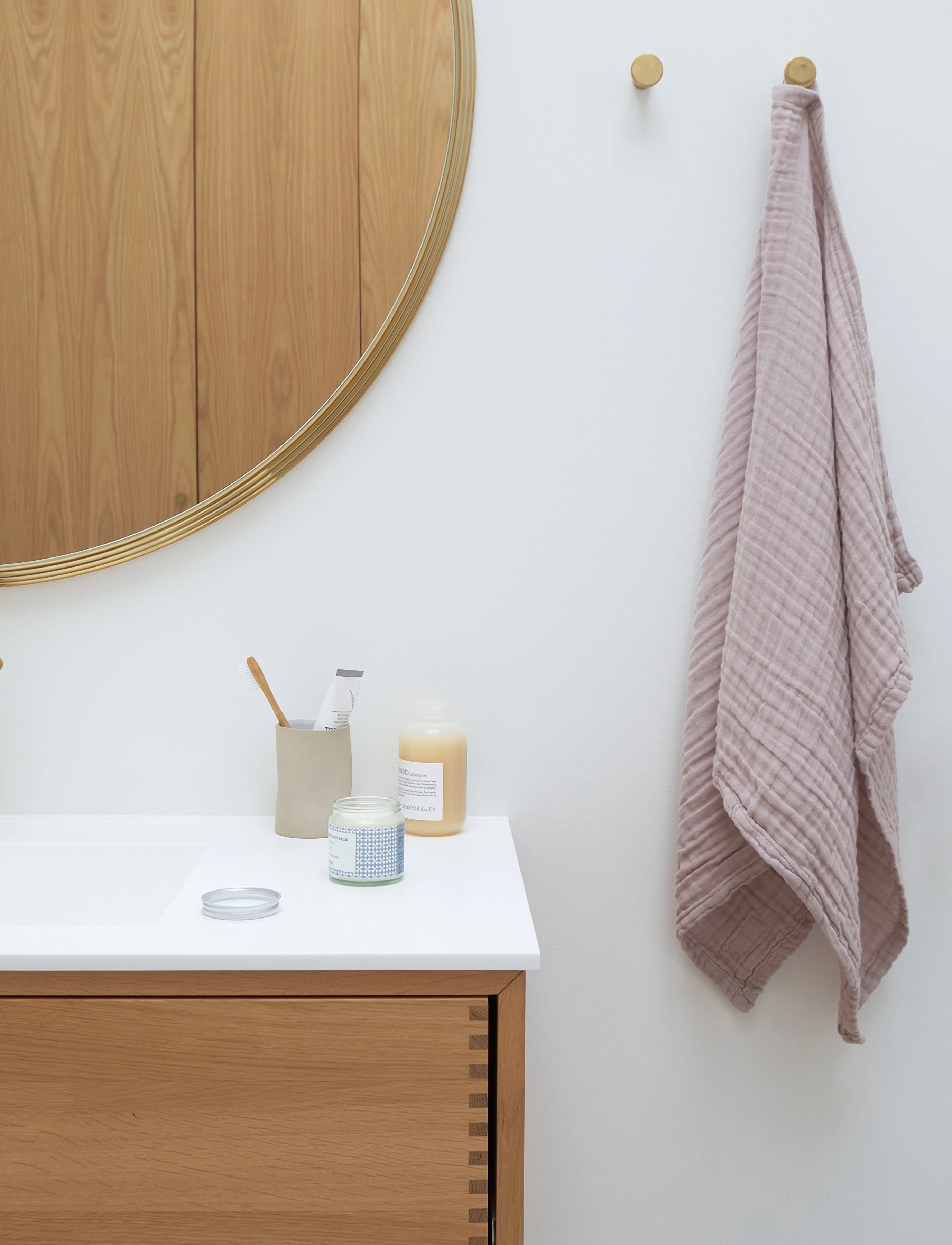 The Organic Company Fine Hand Towel, One Size, Bathroom Textiles, Rosa - Towels, Homeware