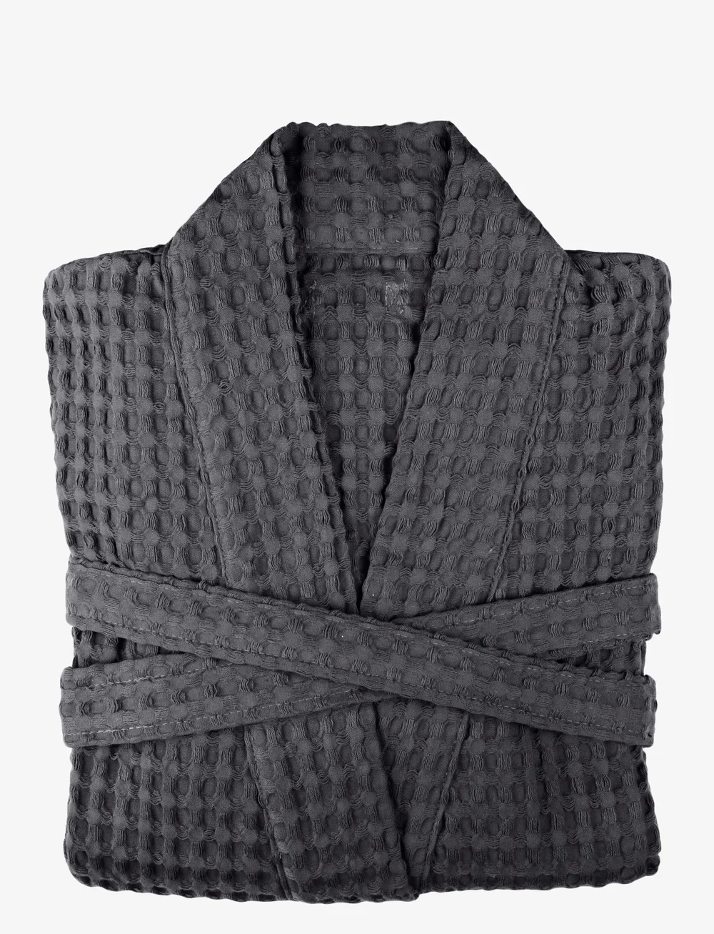 The Organic Company - Big Waffle Bathrobe - shop by price - 110 dark grey - 2