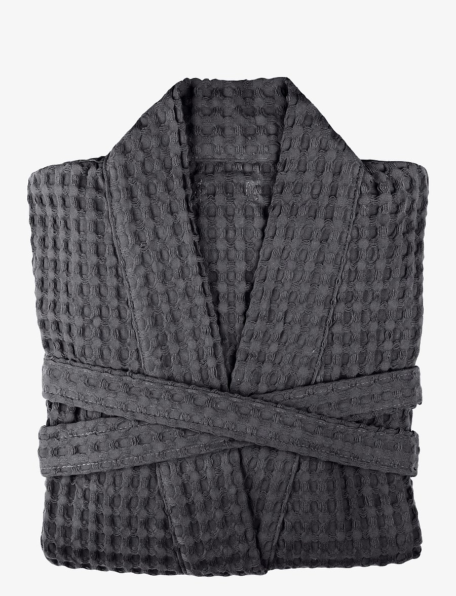 The Organic Company - Big Waffle Bathrobe - 110 dark grey - 2