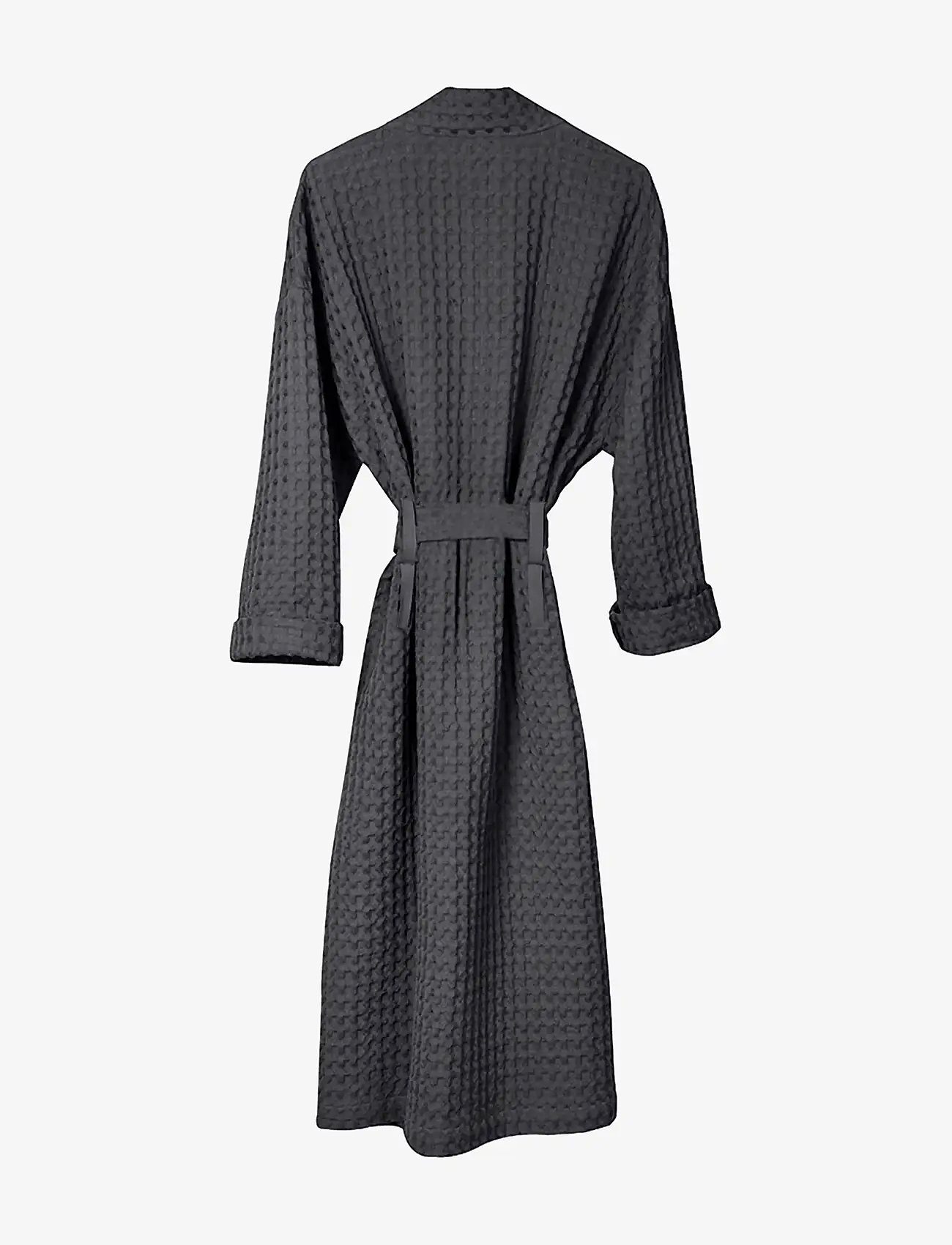 The Organic Company - Big Waffle Bathrobe - badeværelsestilbehør - dark grey - 1