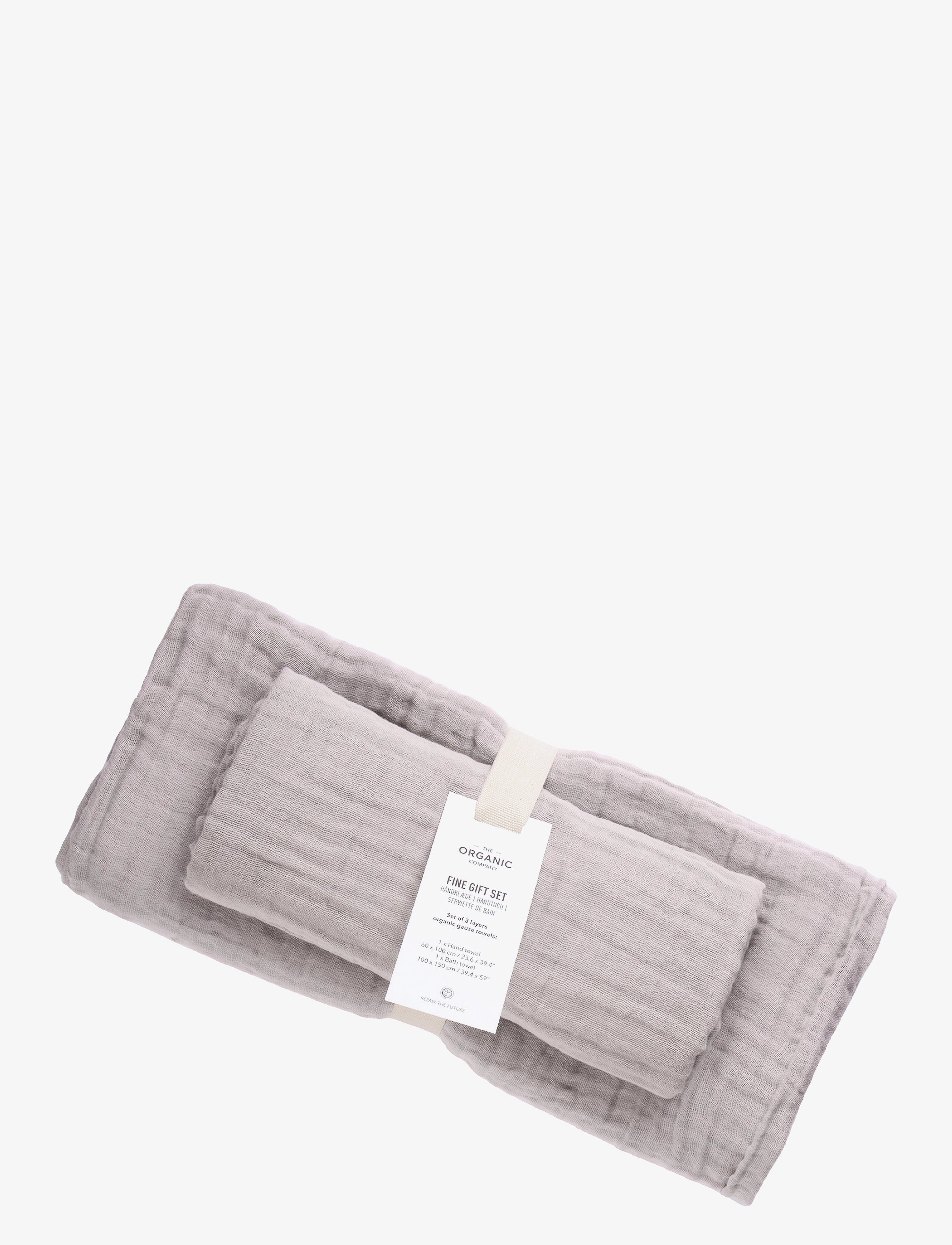 The Organic Company Fine Gift Set, Hand Håndklæde, Pink, Str: ONE SIZE
