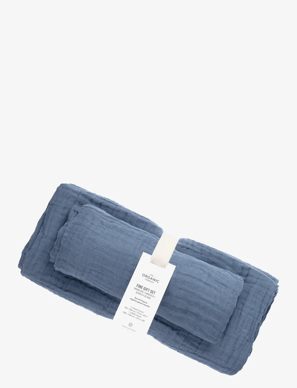 The Organic Company - FINE Gift Set - kylpypyyhkeet - 510 grey blue - 0
