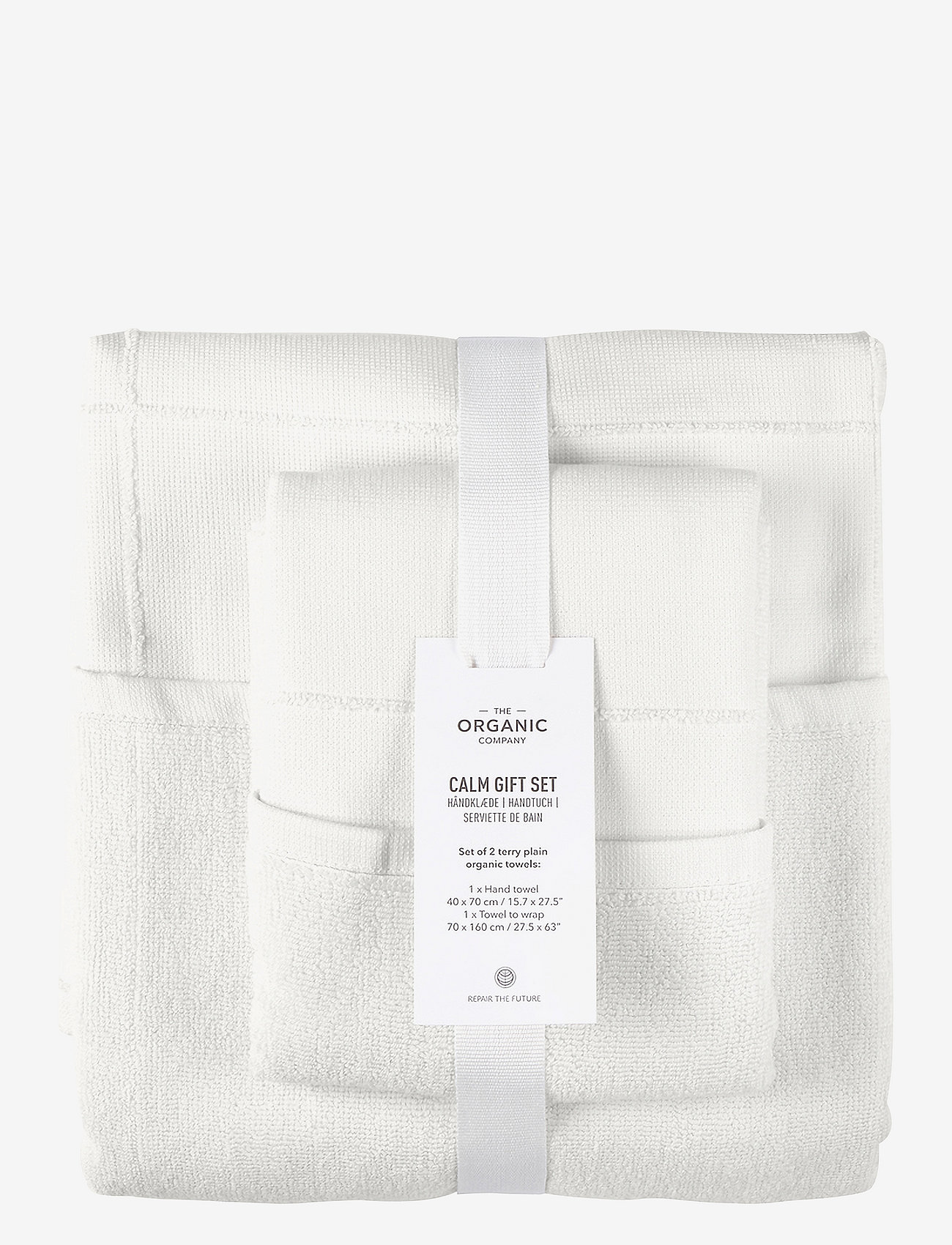 The Organic Company - CALM Gift Set - baderomstekstiler - 200 natural white - 0