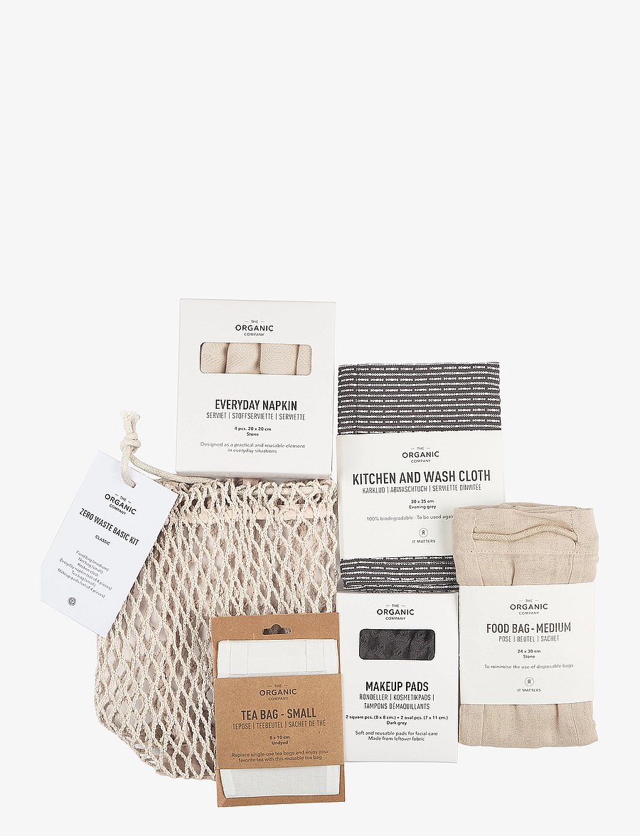 The Organic Company - ZERO Waste Basic Kit - linased ja puuvillased salvrätikud - 954 classic set color mix - 1