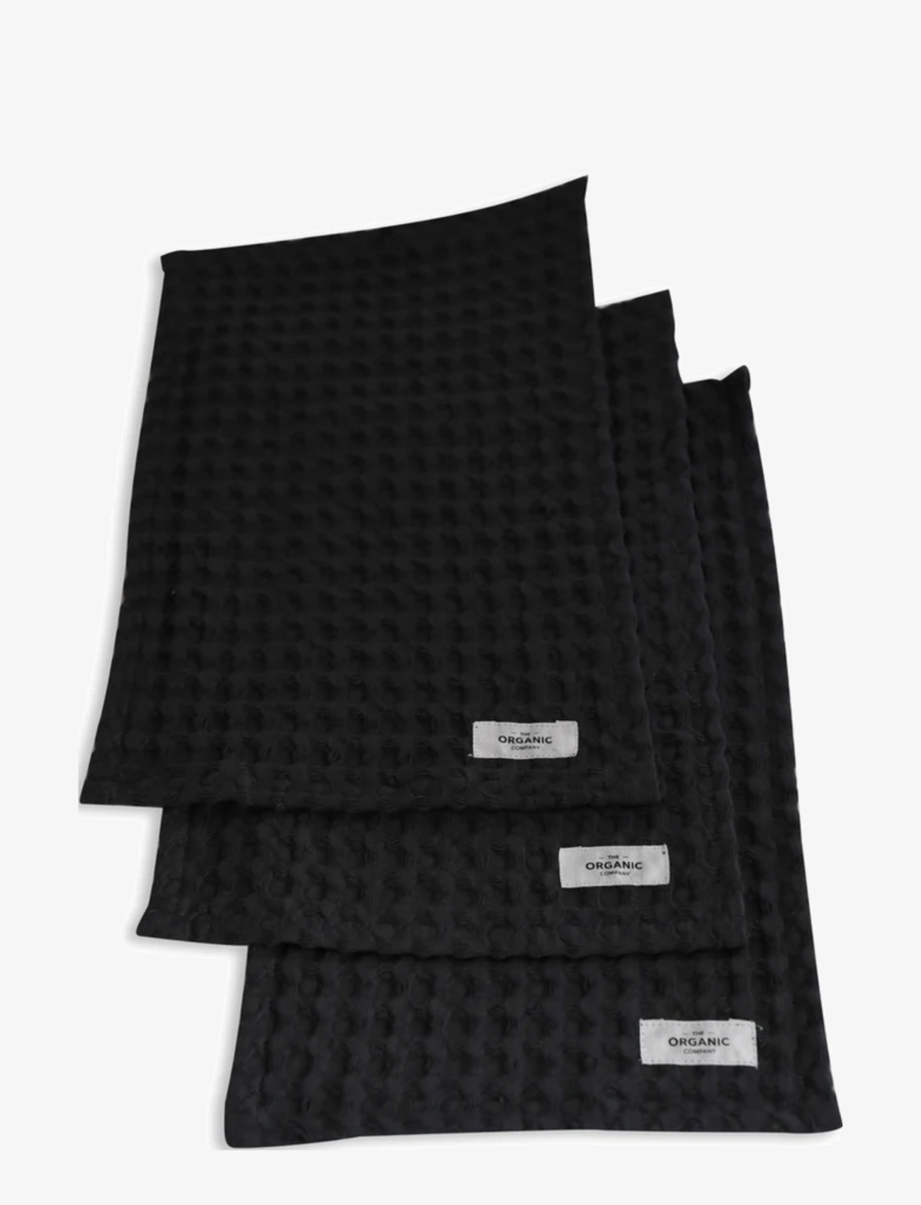 The Organic Company - Big Waffle Wash Cloth (pack of 3 pcs) - essuie-mains & serviettes de bain - 110 dark grey - 2